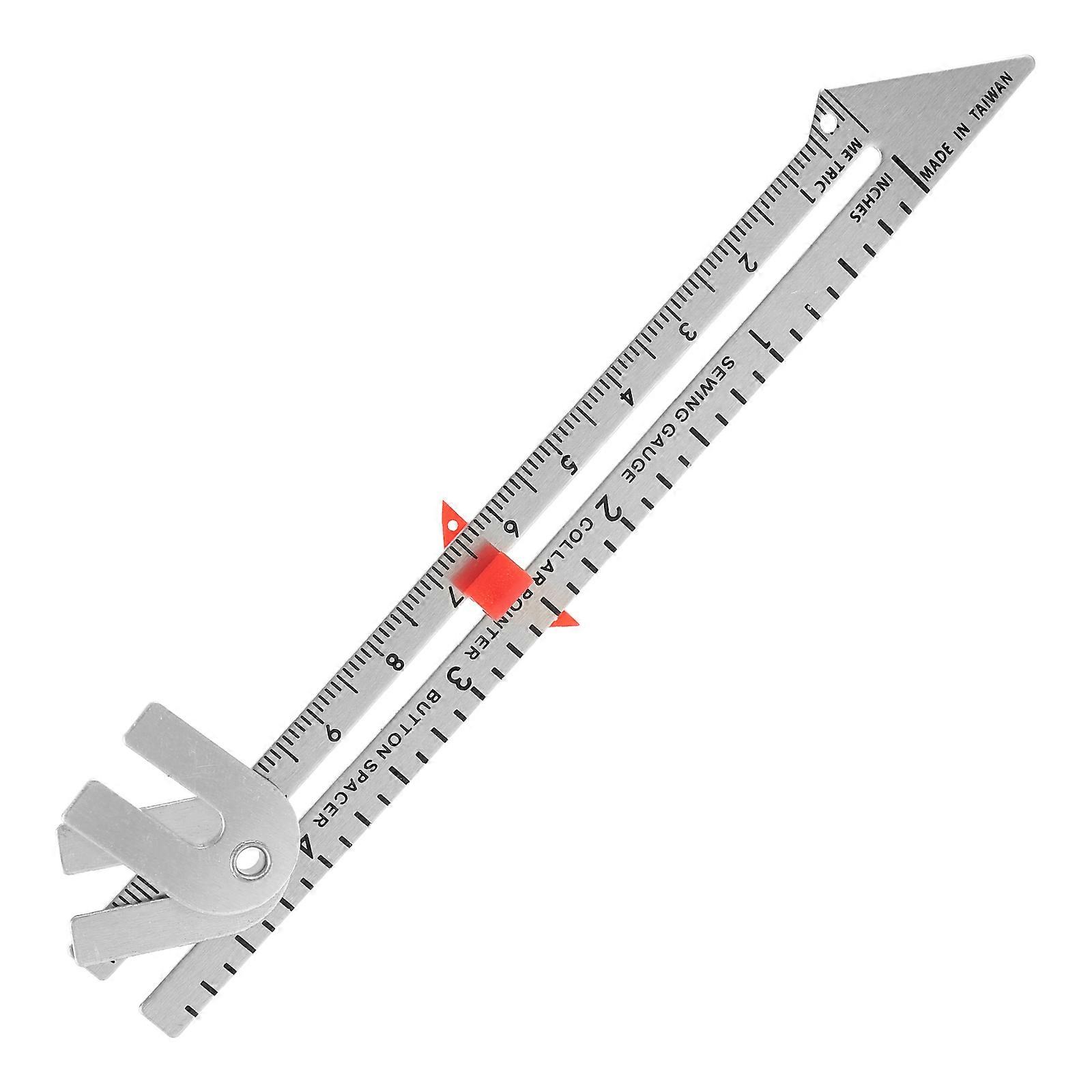 Durable Metal Quilting Ruler & Seam Gauge for Fabric, Button, and Sewing Measurement – Essential Tool for DIY Crafts and Tailoring Projects