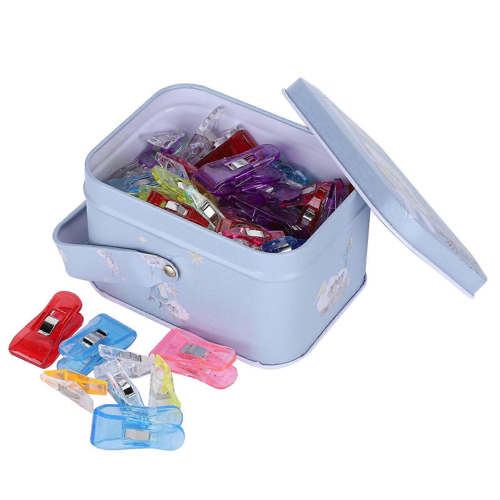 2025 Latest Model  100Pcs Hemming Clips Colorful Plastic PatchWork Fabric Clip