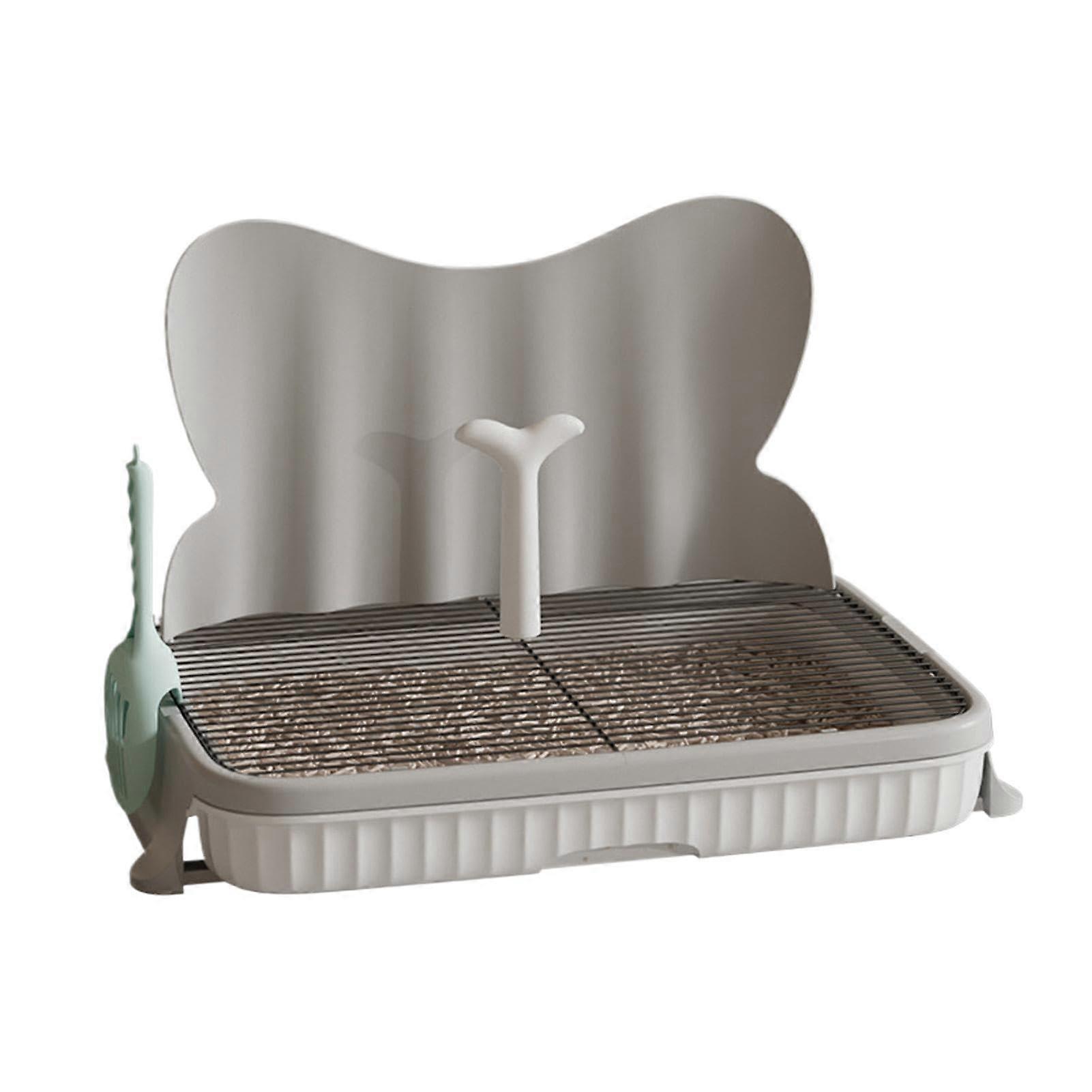 Dog Potty Training Pad, Portable Indoor Dog Toilet, Heavy-Duty Urinal Station, Multi-Functional Puppy Training Tray, Durable Gray