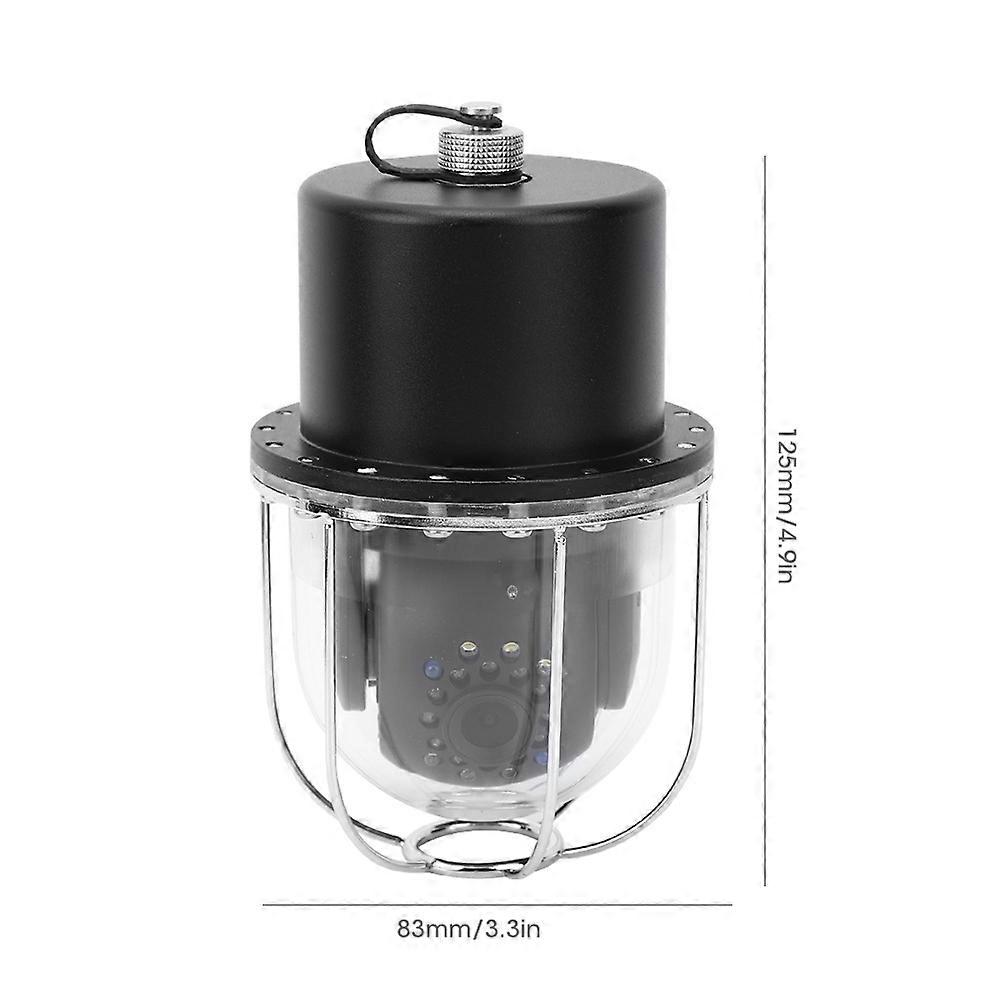7in Underwater Fishing Camera IP68 DVR Recorder Rotating Panoramic Viewing 55yd Cable 20 LED Light 100‑240VUK Plug