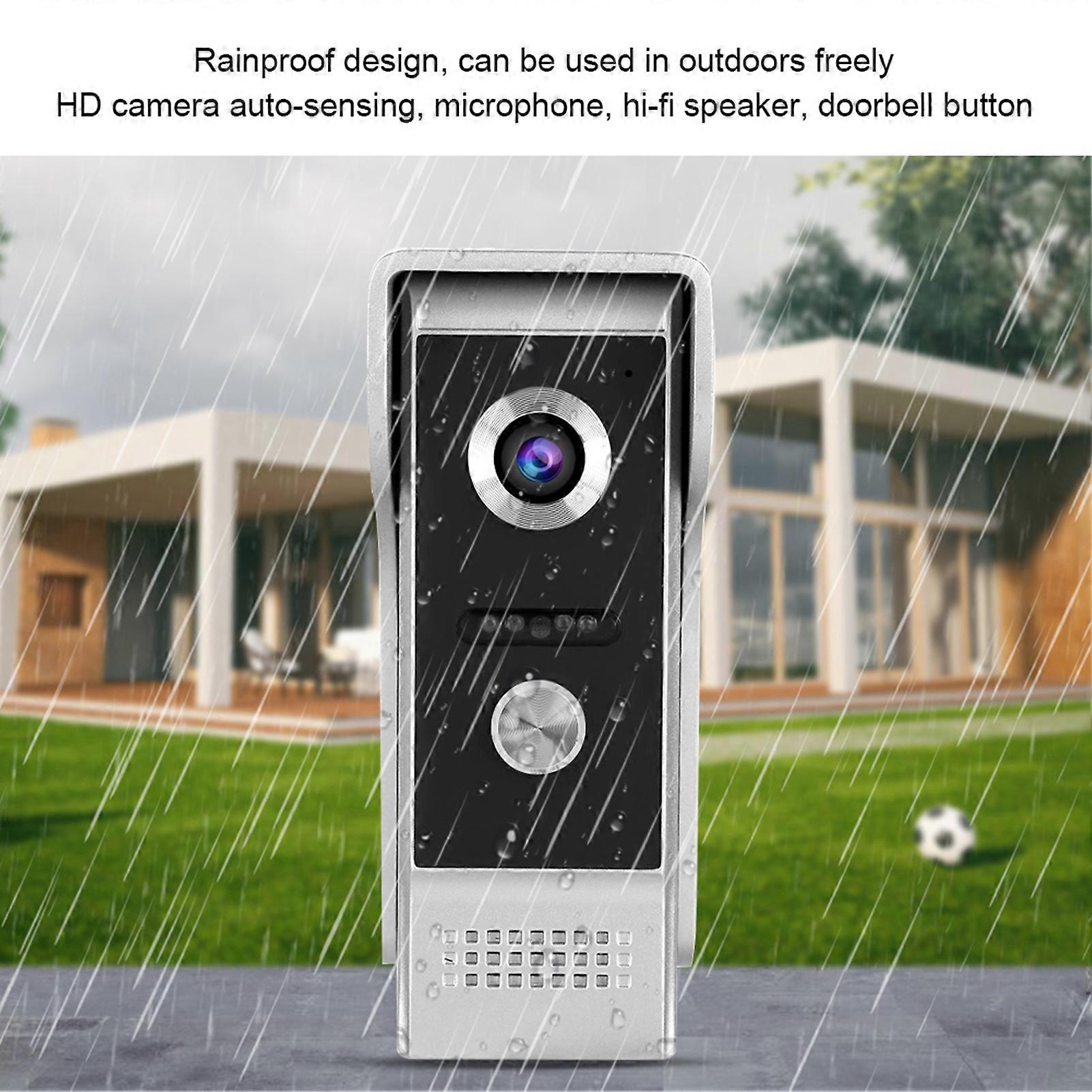 7in TFT Video Intercom Doorphone System Intelligent Access Door Camera 110‑240V