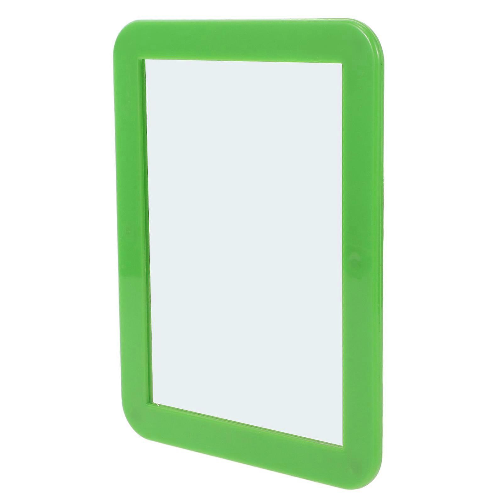 Locker Interior Mirror Rectangular Makeup Mirror Students Makeup Application Green 1Set