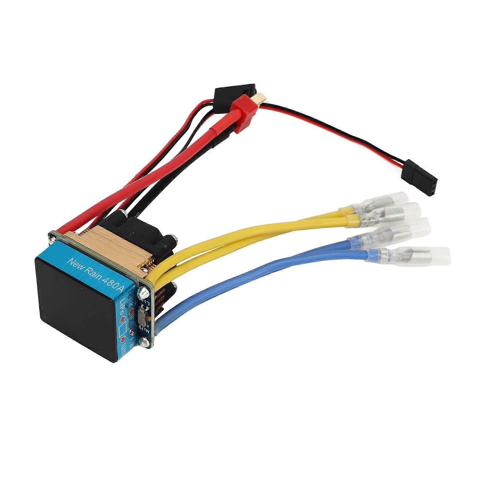 Brushed ESC 80A/480A Waterproof 2 Way 6V 3A BEC Output Auto Adjustment RC Car Brushed ESC for 1/8 RV SUV Truck Crawler 