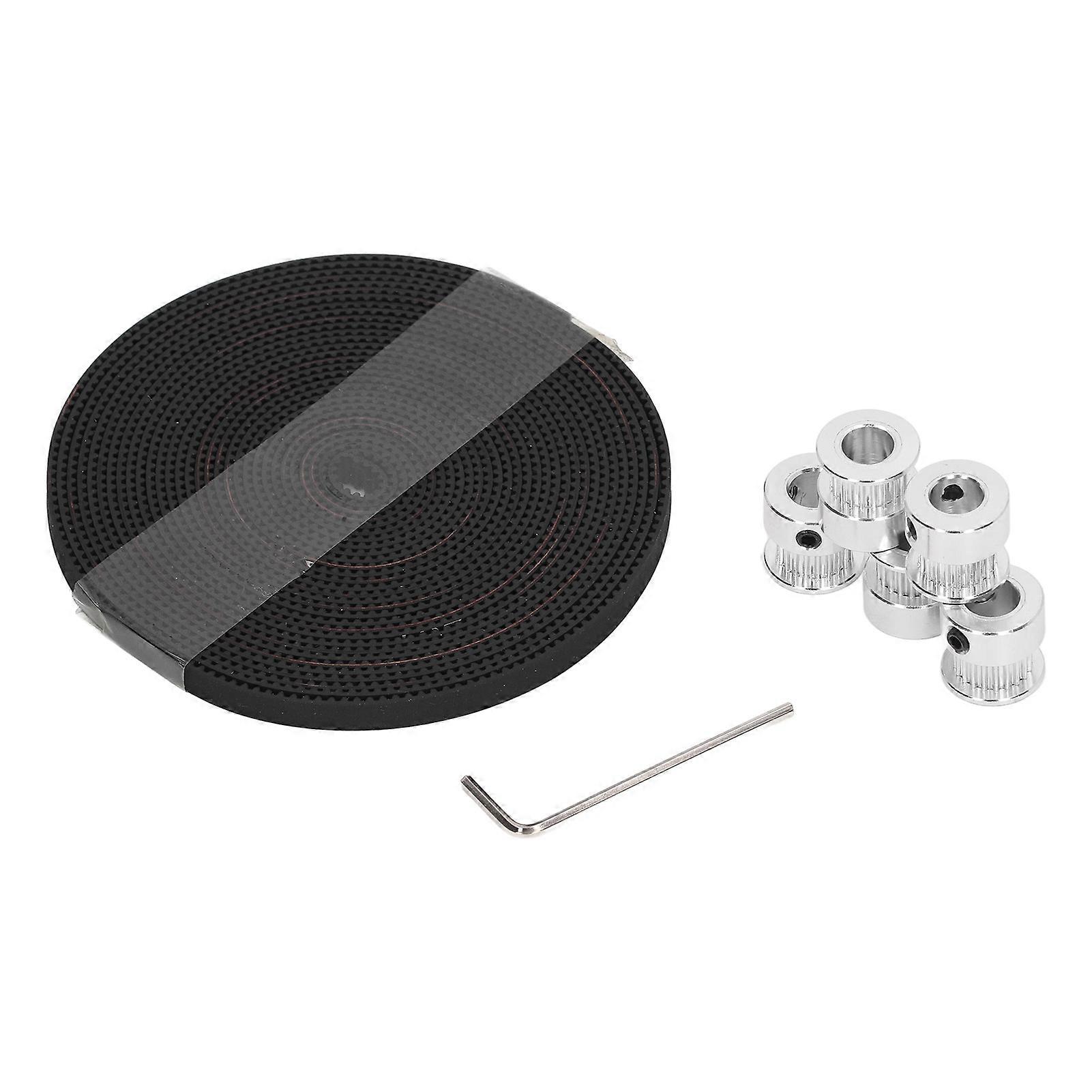 20T 8mm ID Synchronous Wheel Pulley with 5m Timing Belt for CNC