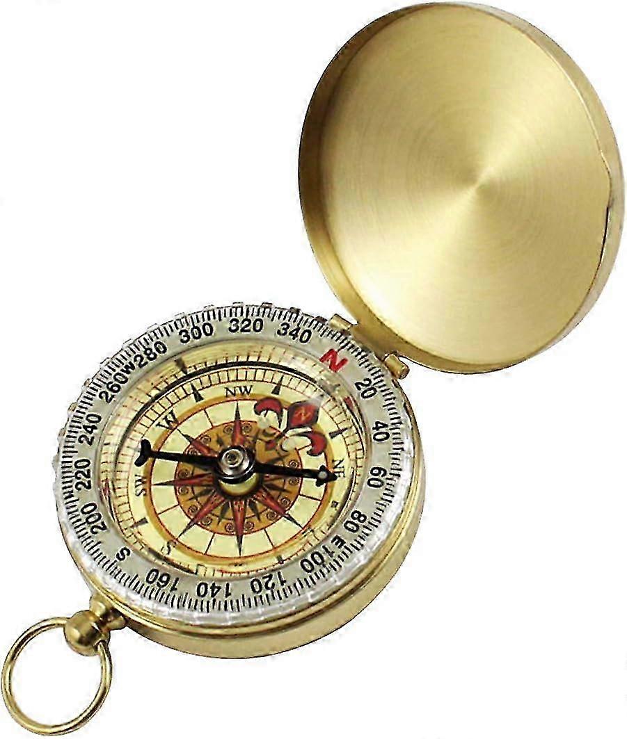 Retro Metal Compass for Military Survival Gear - Essential Navigation Tool for Camping, Hiking & Riding Adventures