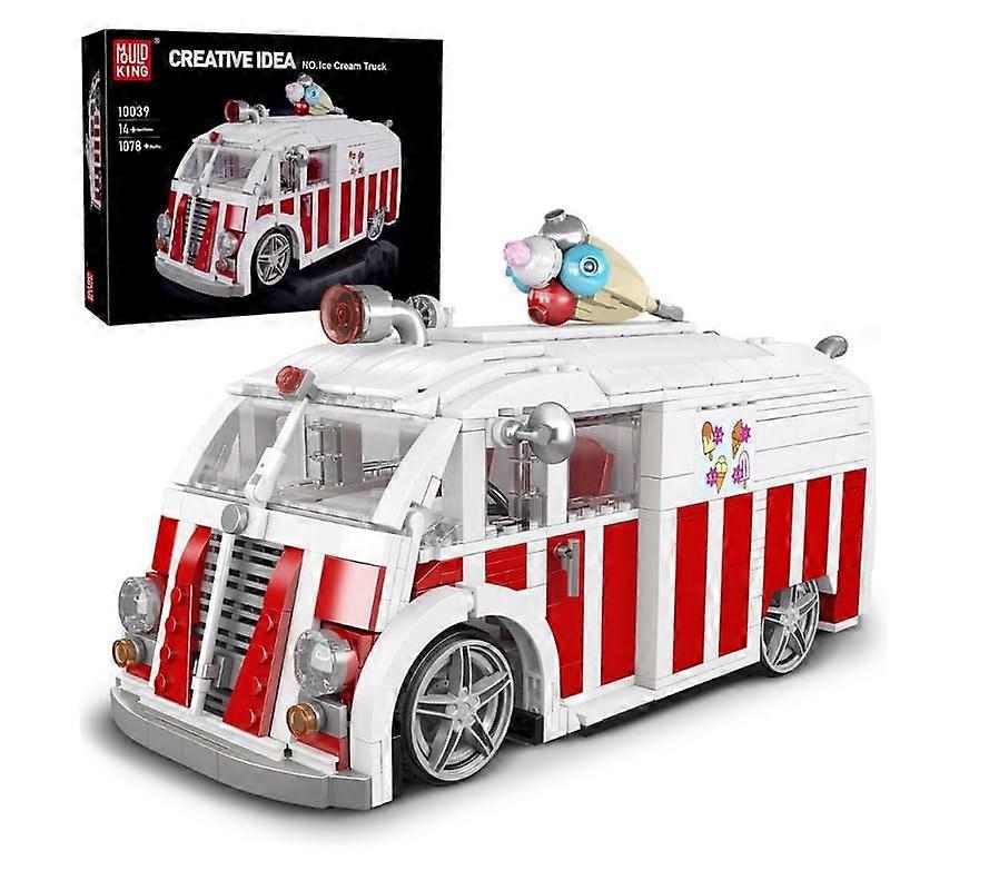 Ice Cream Truck Building Model Set 10039 - 3D Construction Toy, Compatible with LEGO, Creative Play for Kids