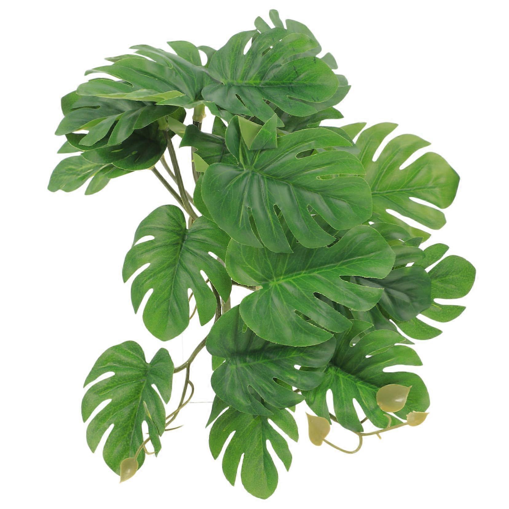 Lizard Tank Artificial Plants for Terrariums and Aquariums Decoration, Durable, Colorfast, 30 cm, Green Design