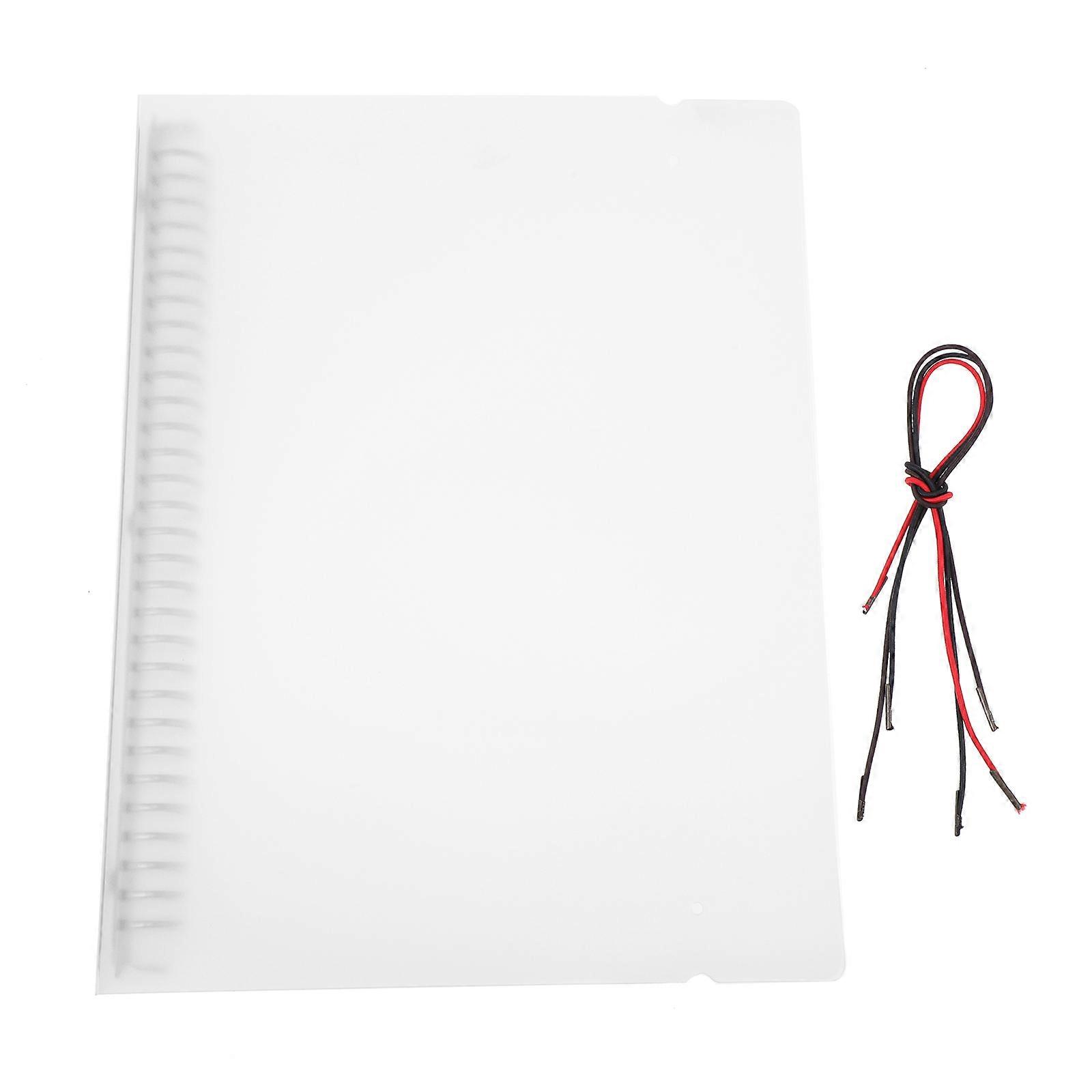 Handbook Translucent Cover Refillable Notebook Shell Office Use Students Professionals 32X24.6Cm 1Set