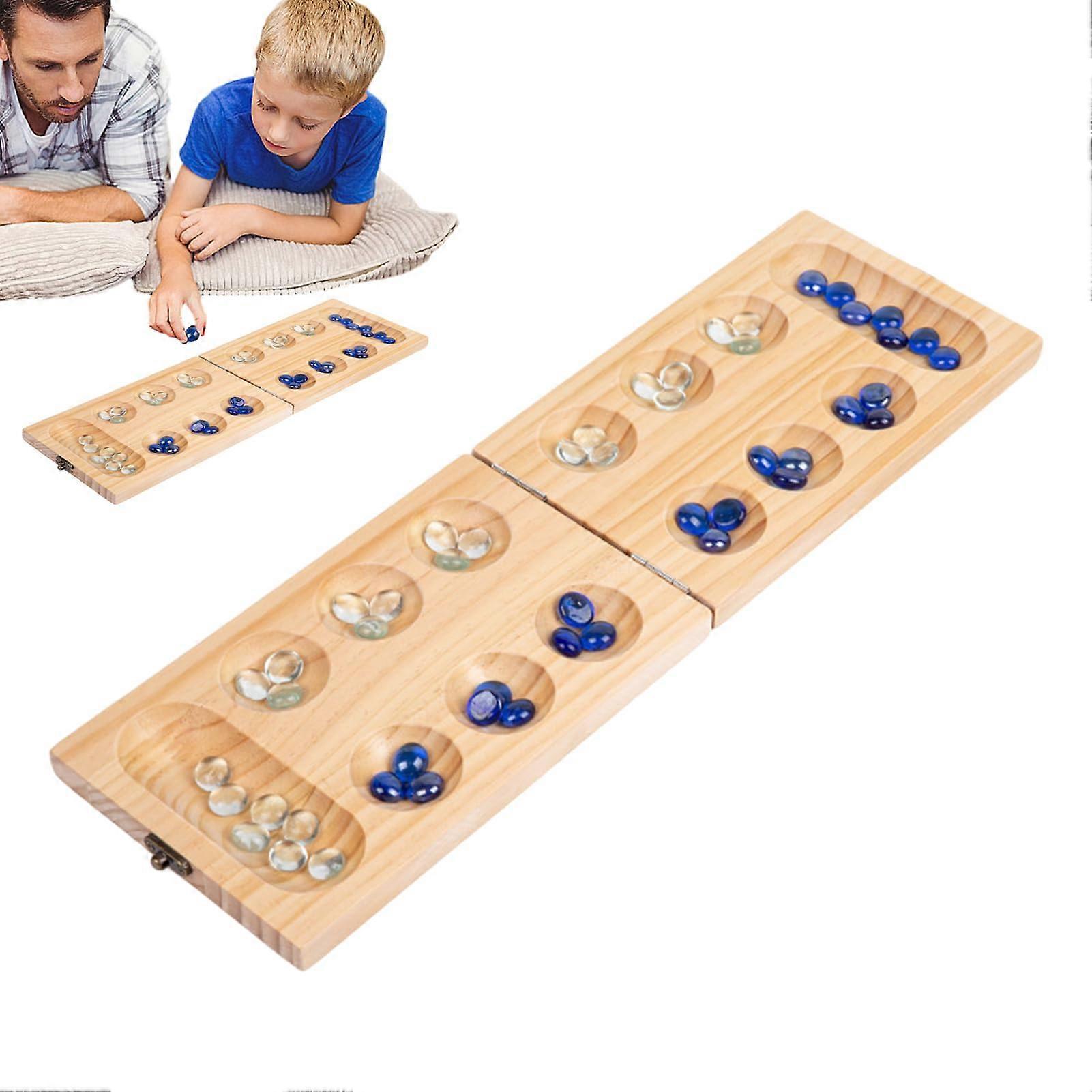 African Board Game Portable Strategy Travel Game Educational Chess Style Marble Toy Classic Marble Game For All Ages