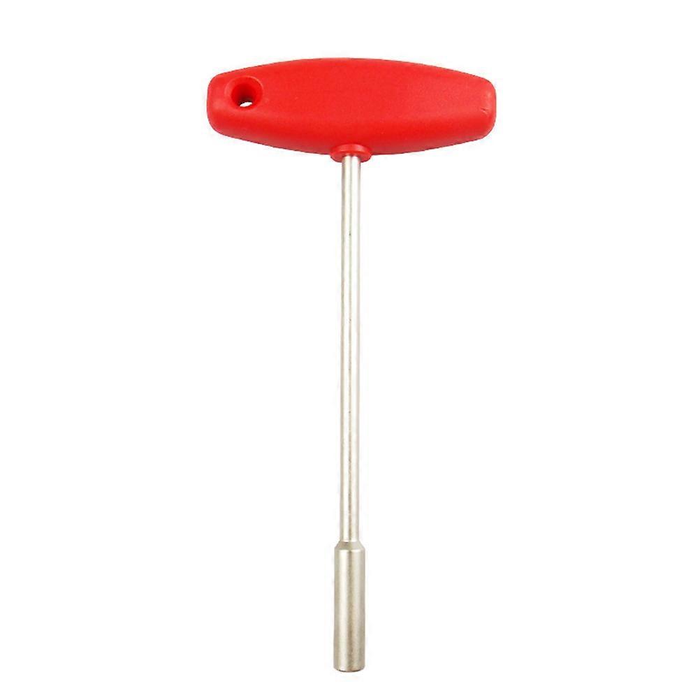 Red Concealed Spoke Wrench T Shape Sleeve Tool for Bike Square Hole 3.2mm