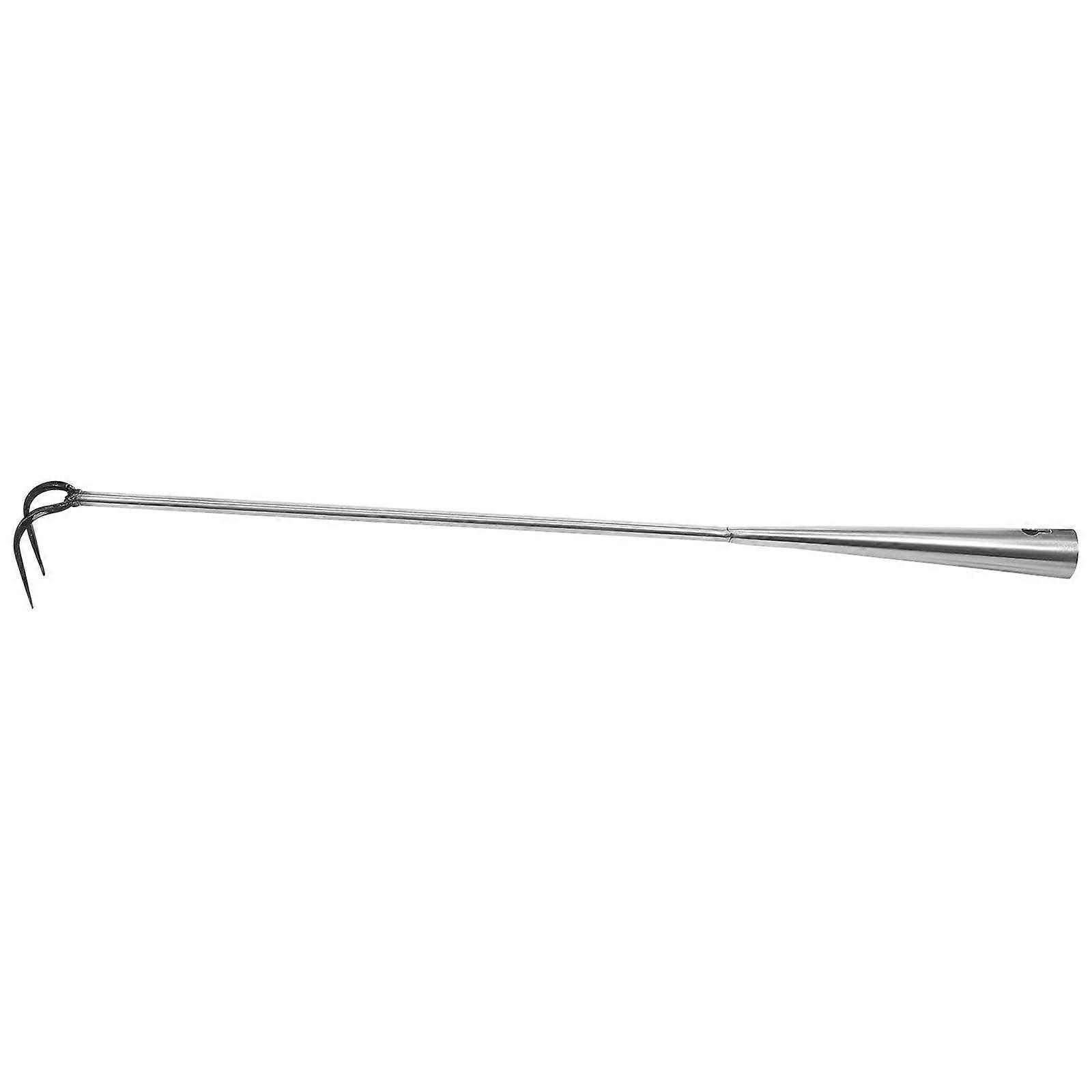 Meat Processing Stainless Steel Barbecue Fork Roasting Stick Kitchen Tool 53x3cm Safe For Home Use 1Set