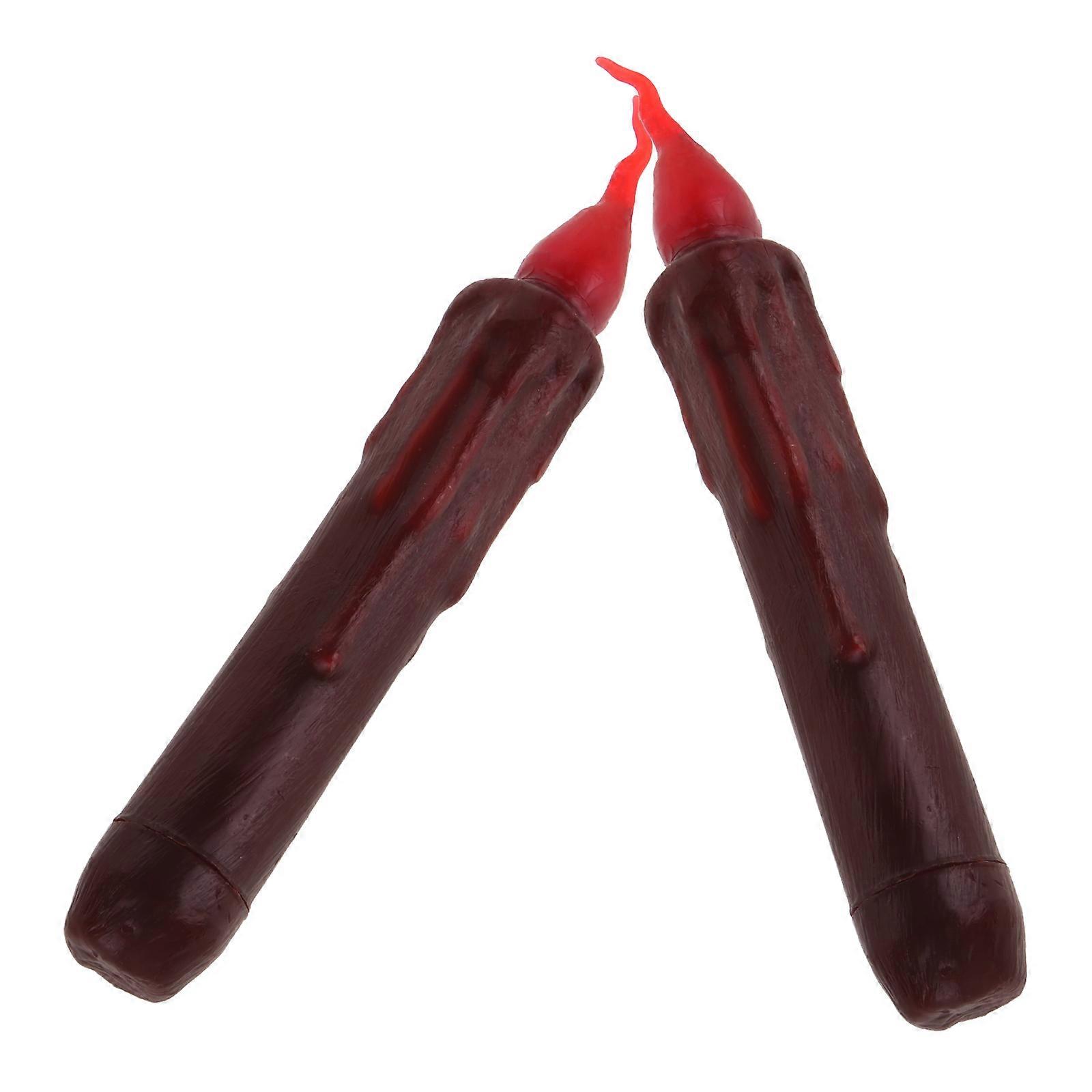 LED Candle Lights with Remote Control for Decor Dark Red Warm Flameless Design 2pcs