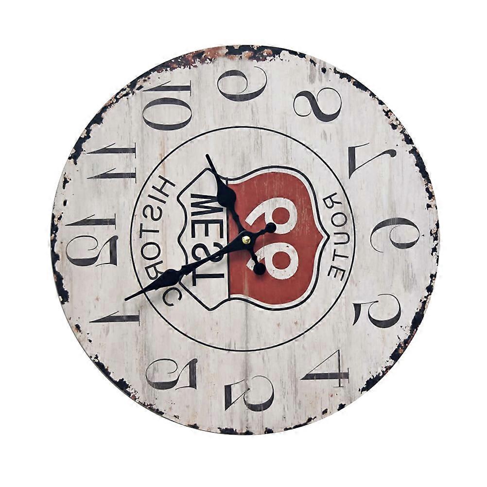 Retro Decorative Clock for Home Office with Creative Design and Plastic Material Beige 1pc