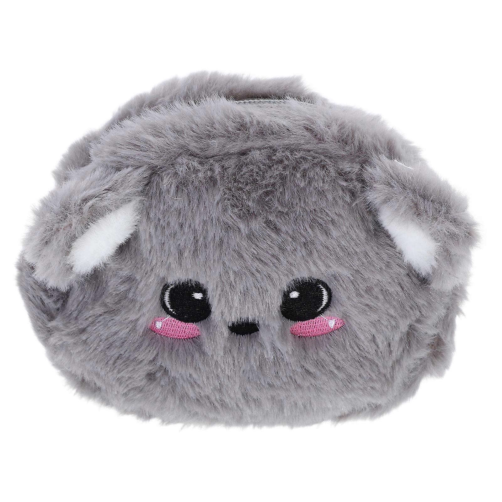 Soft Fluffy Material Shaped Plush Coin Purse Kids Wallet for Coins Travel and Daily Use 1Set