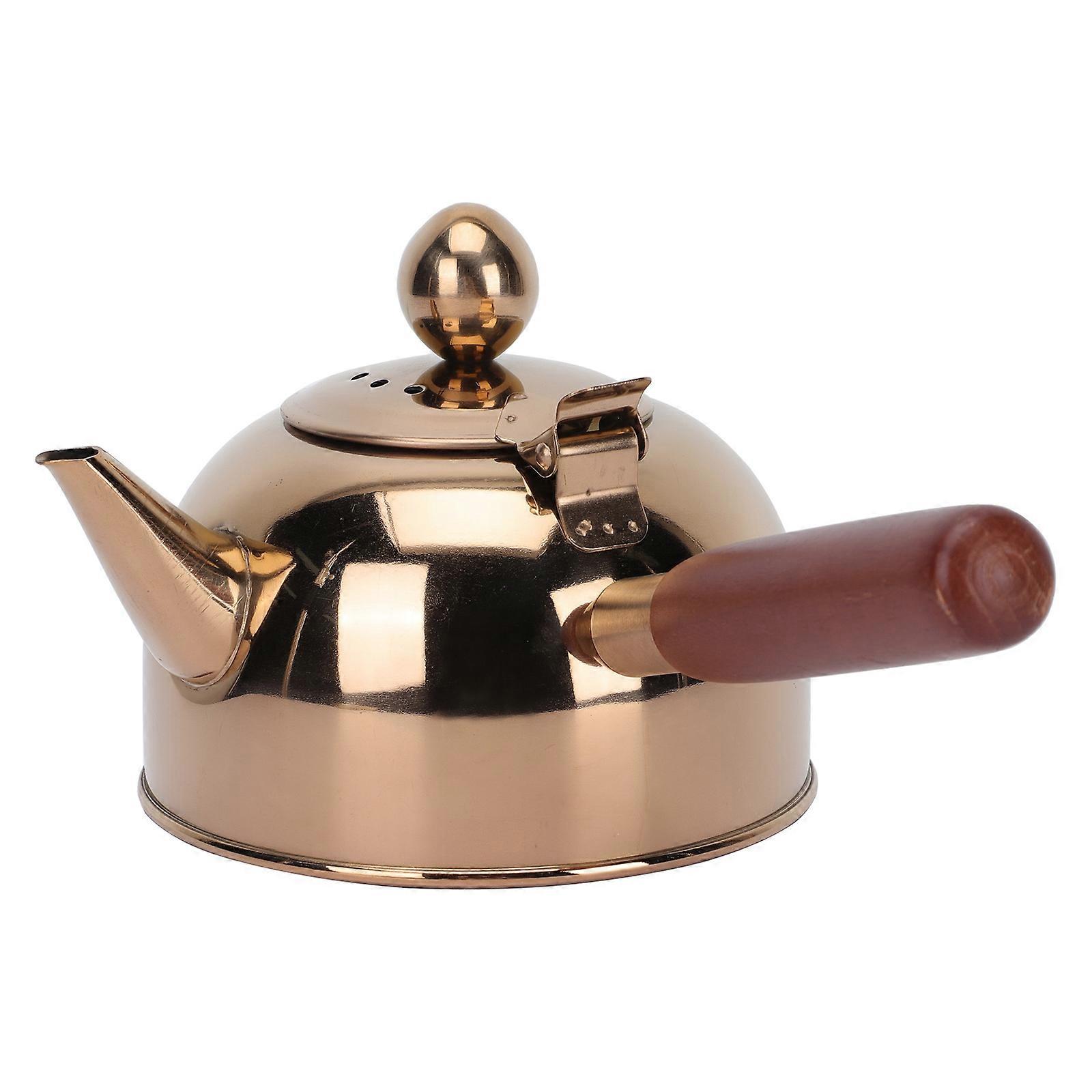 Golden Stainless Steel Teapot Premium Teakettle for Home Storage Use Large Capacity 1pc