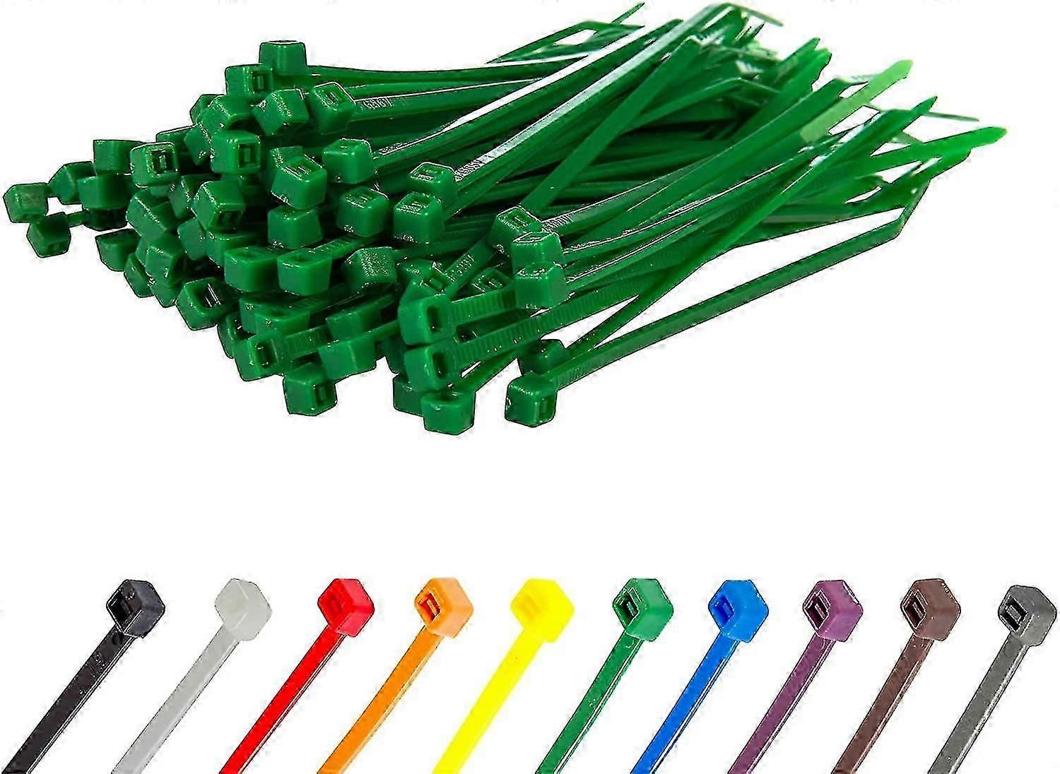 Fascette lunghe in argento resistenti, 370 mm x 4,8 mm, confezione da 100, cerniera in nylon premium