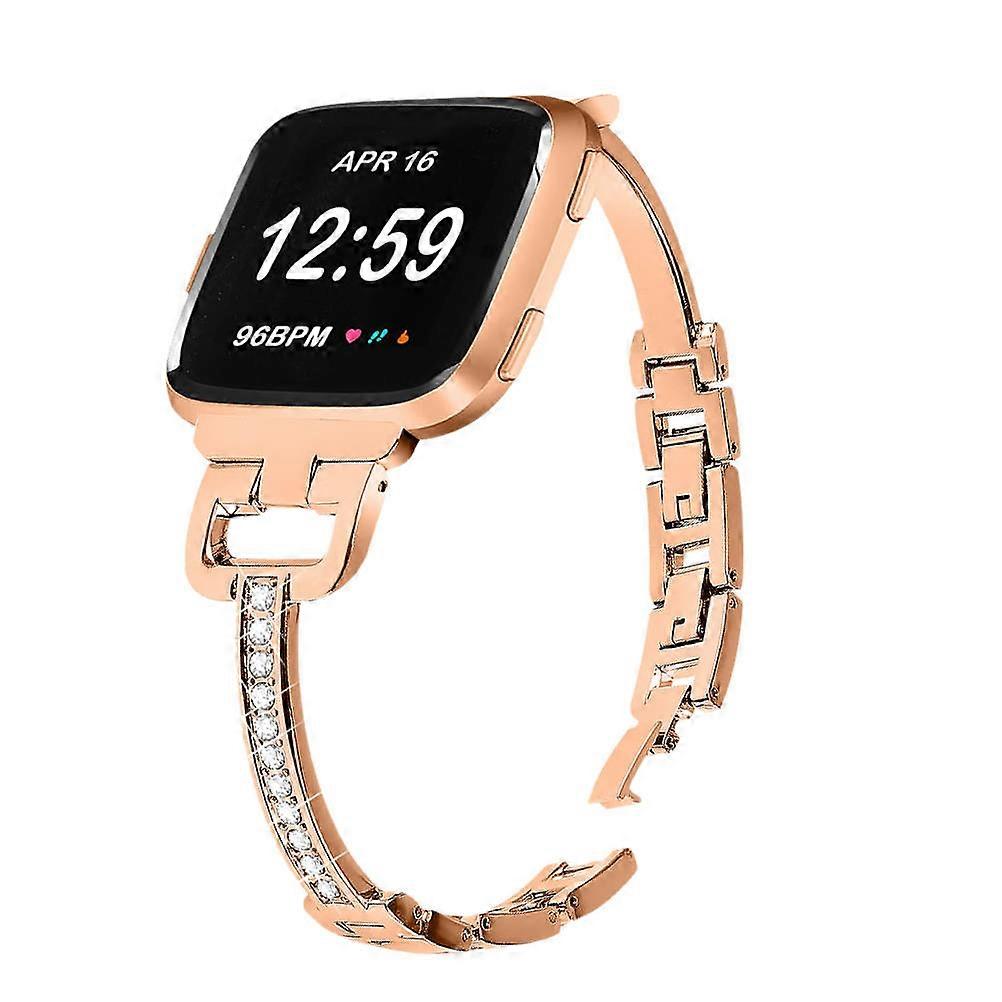 Ladies Watch Straps Zinc Alloy Female Wristband for Smart Bracelet Rose Gold 20*2.2cm Adjustable Length 1Pcs