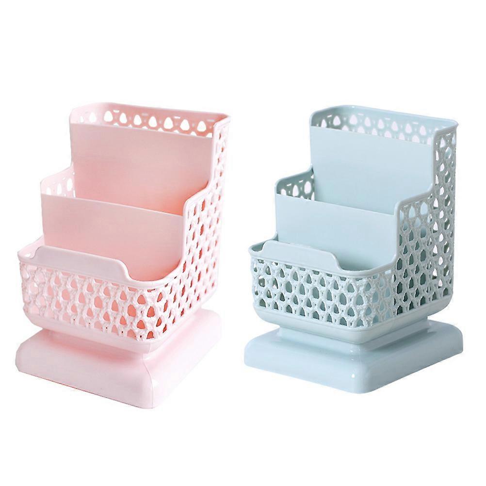 Plastic Storage Basket for Home Desk Organization with Large Capacity 2pcs