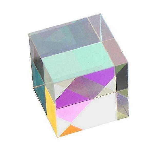 2025 New Cube Prism, 30mm Optical Glass Square Cube Prism, RGB Dispersion Crystal Prism X-Cube, for Science Toy Teaching Physics Lessons, 1.18 inch