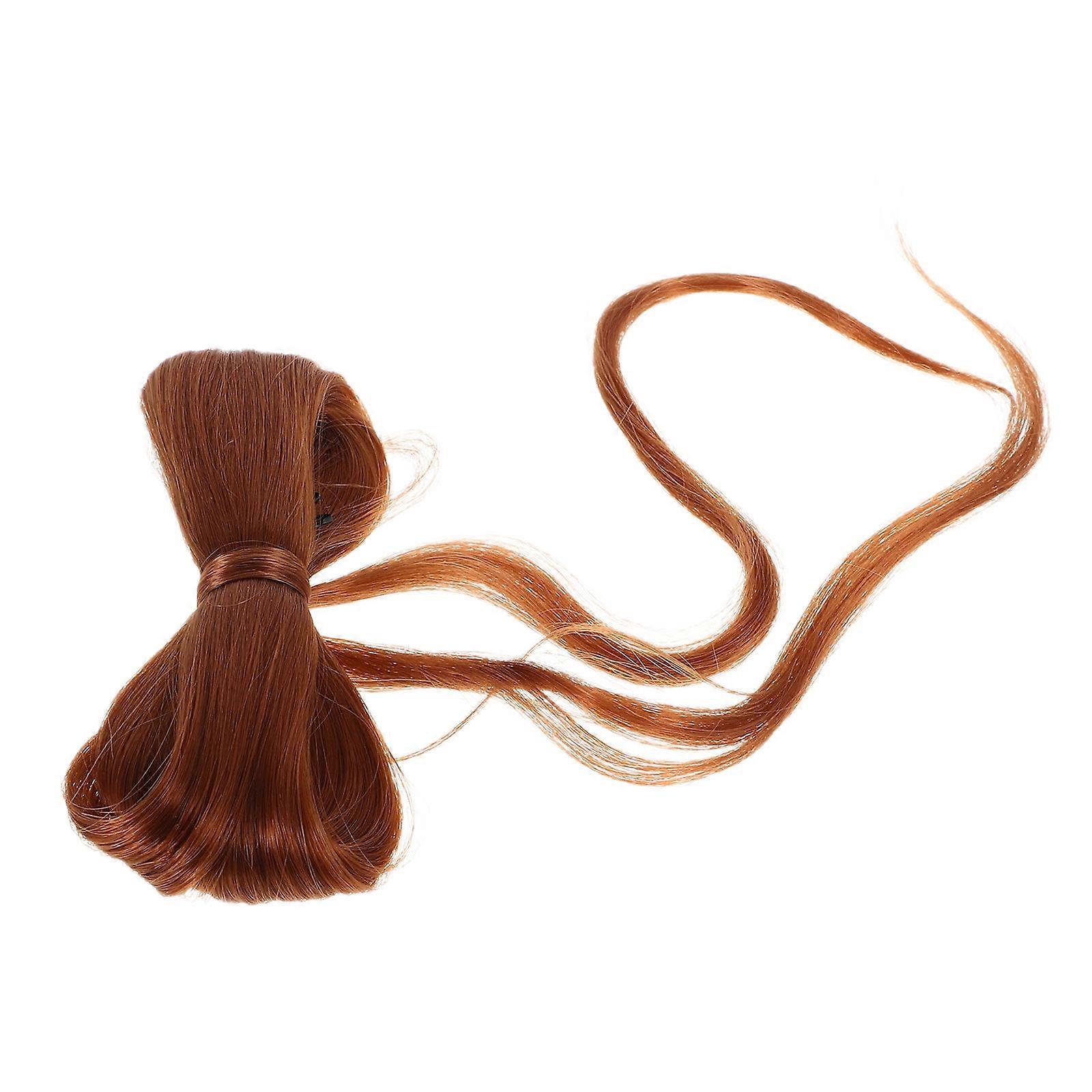 Fashionable Ancient Style Bowknot Hair Clips with Durable Synthetic Fiber for Women Girls Light Brown