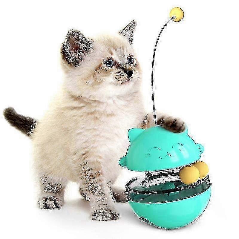 Cat Food Feeder Ball Toy Tumbler - Interactive Teaser Toy for Cats & Kittens - Engaging Pet Supplies for Playtime and Feeding