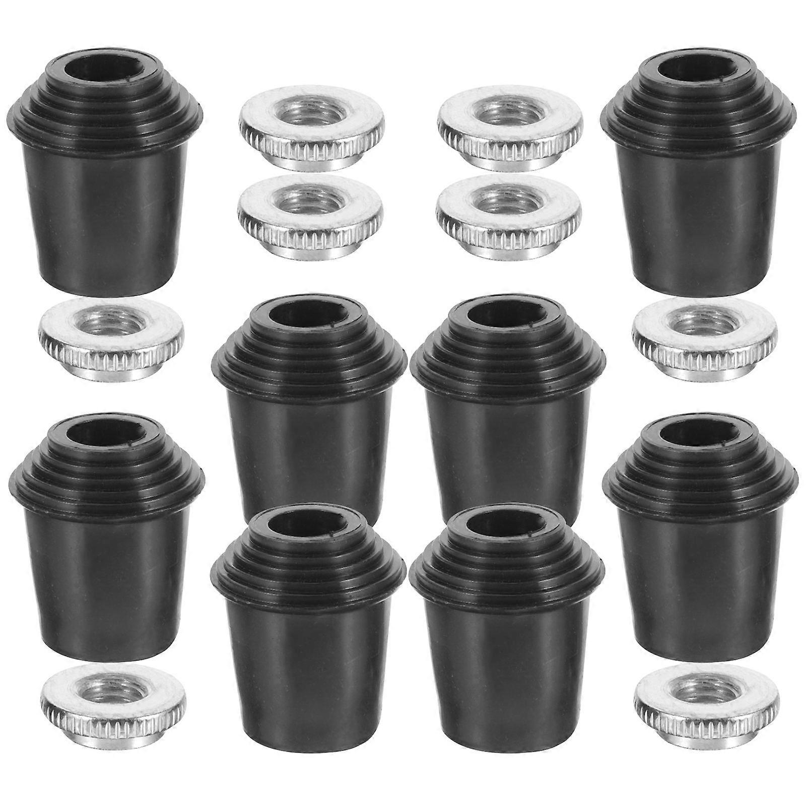 6 Pack Durable Drum Stand Feet Sleeves – Replaceable Drum Set Accessories for Easy Installation, Ideal for Drummers and Musicians