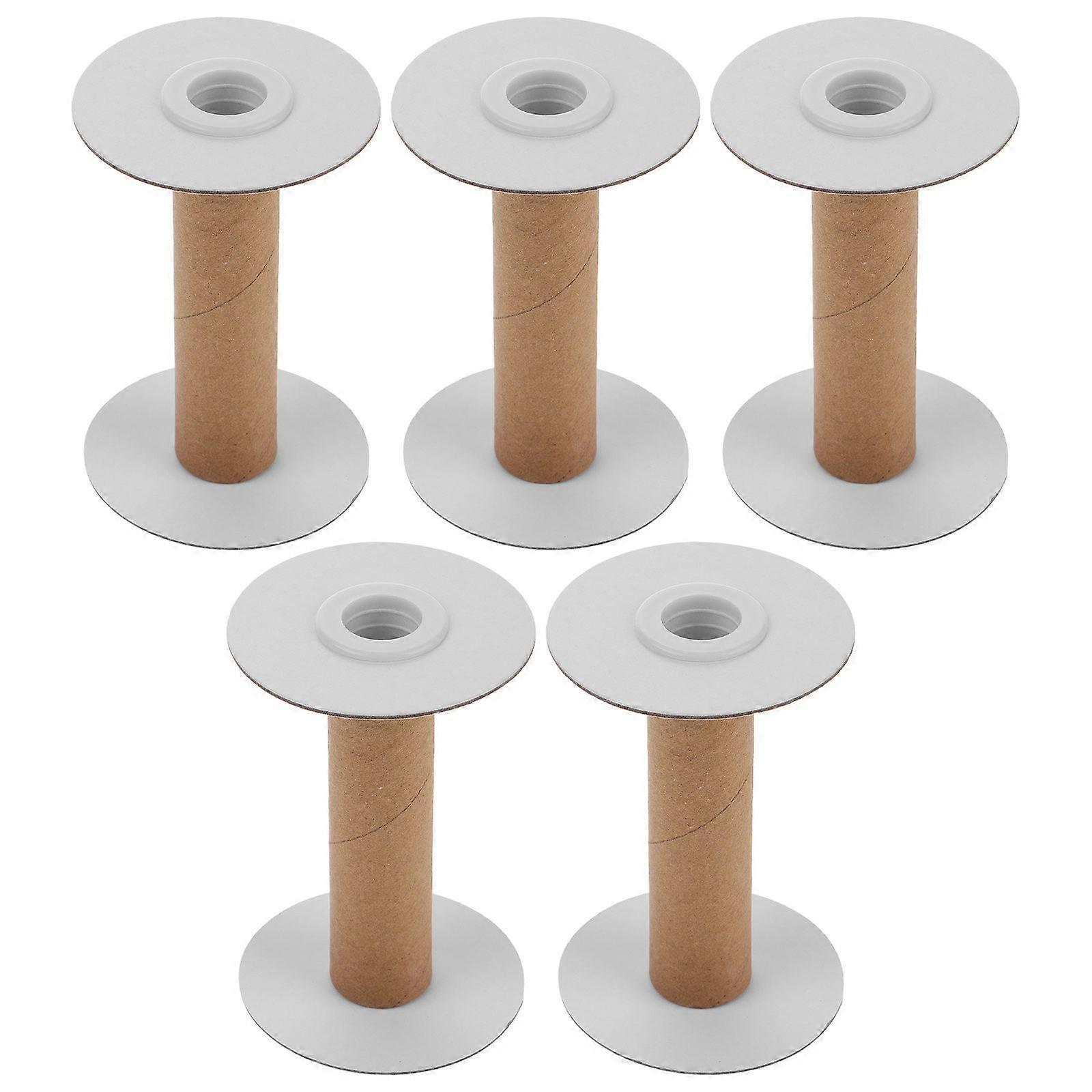 5Pcs Wire Winding Spools Yarn Sewing Spools Practical Weaving Bobbins Craft Spools for Embroidery