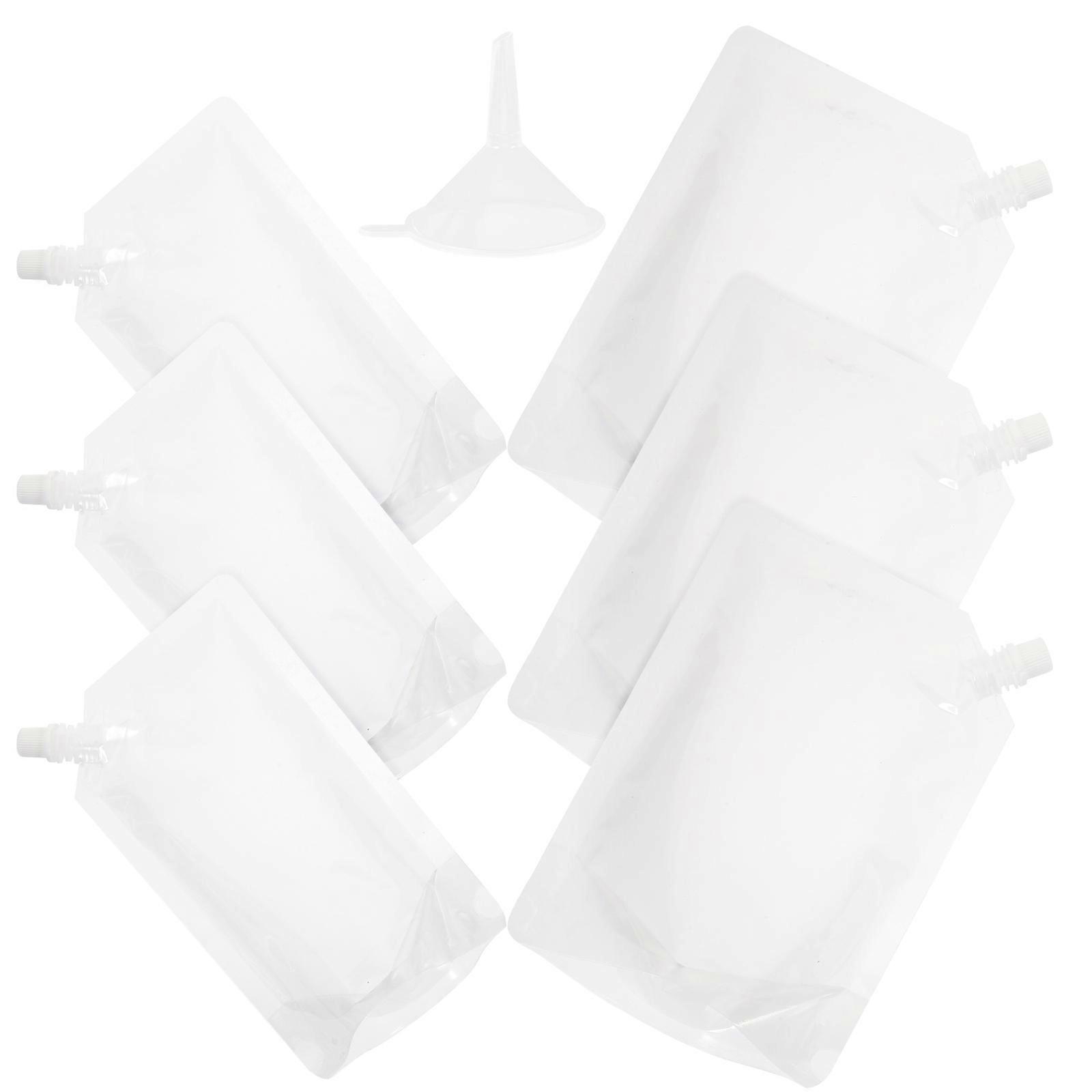 Clear Spouted for Liquid Storage with Funnel Included 3Pcs 1L 3Pcs 500ML Assorted Colors PE Material