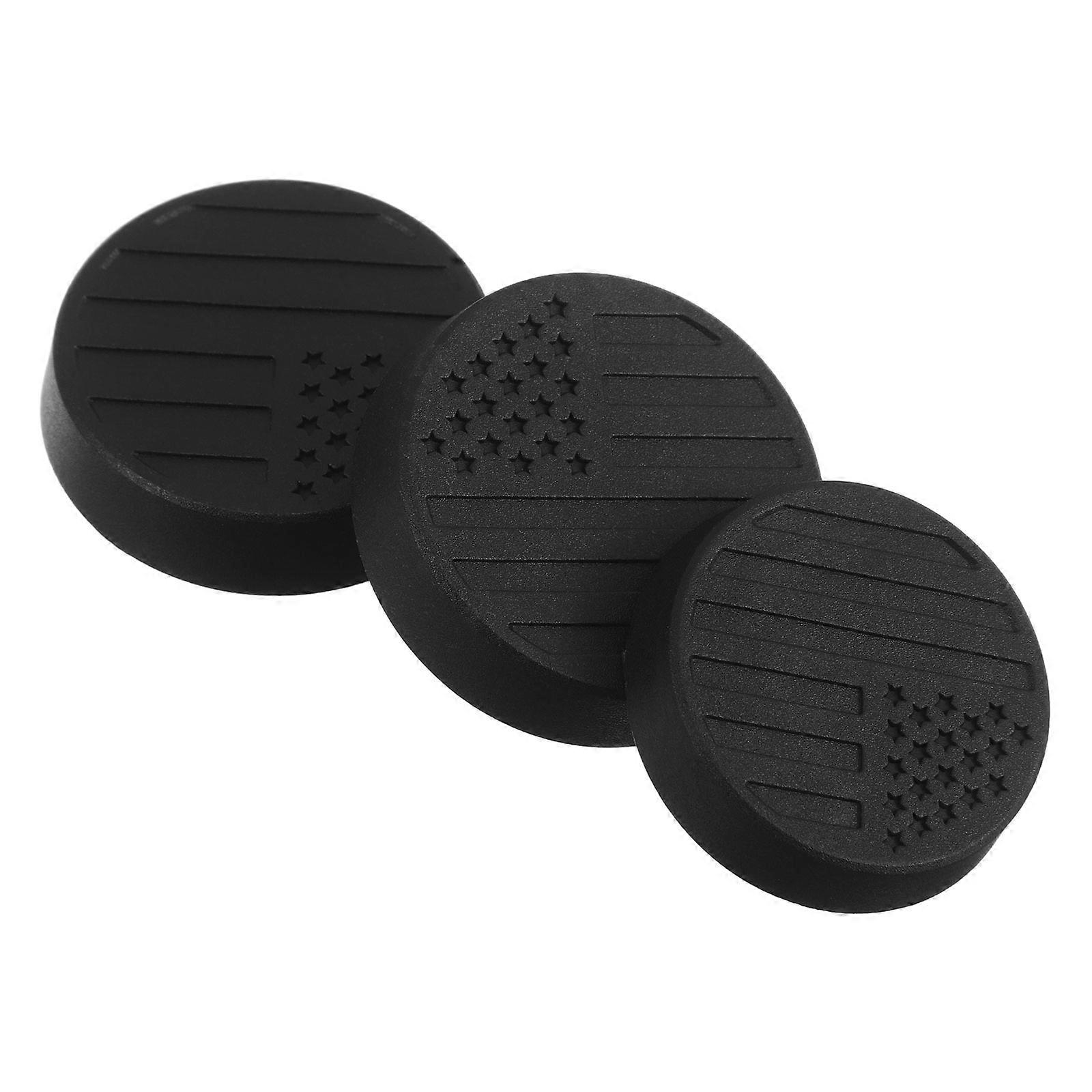Car Door Lock Keyhole Protection Caps: Stylish Black Finish For Enhanced Durability 3Pcs