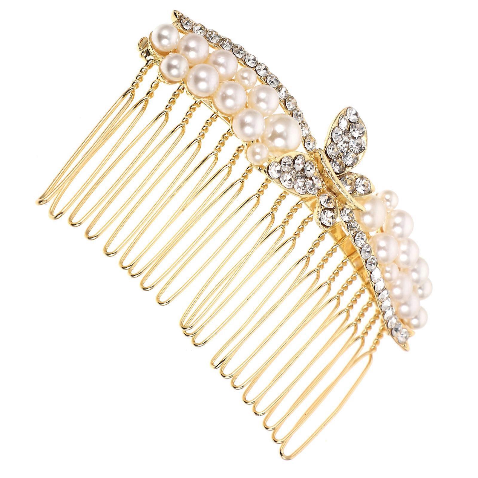 Rhinestone Hair Comb for Kids Multi Color Light Weight Alloy Material 1 Piece