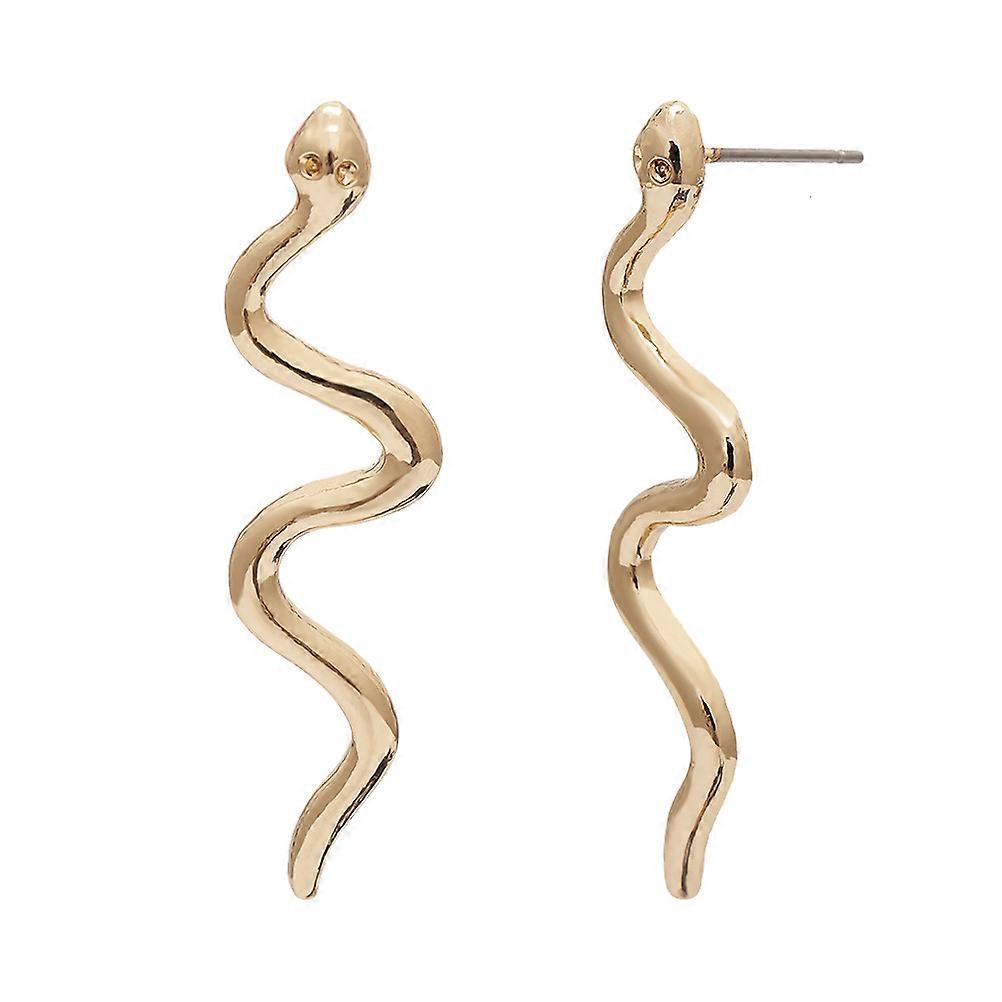 Trendy Snake Ear Accessories 1 Pair Mini Snake Shaped Earrings Golden Simple Versatile Ideal For Work
