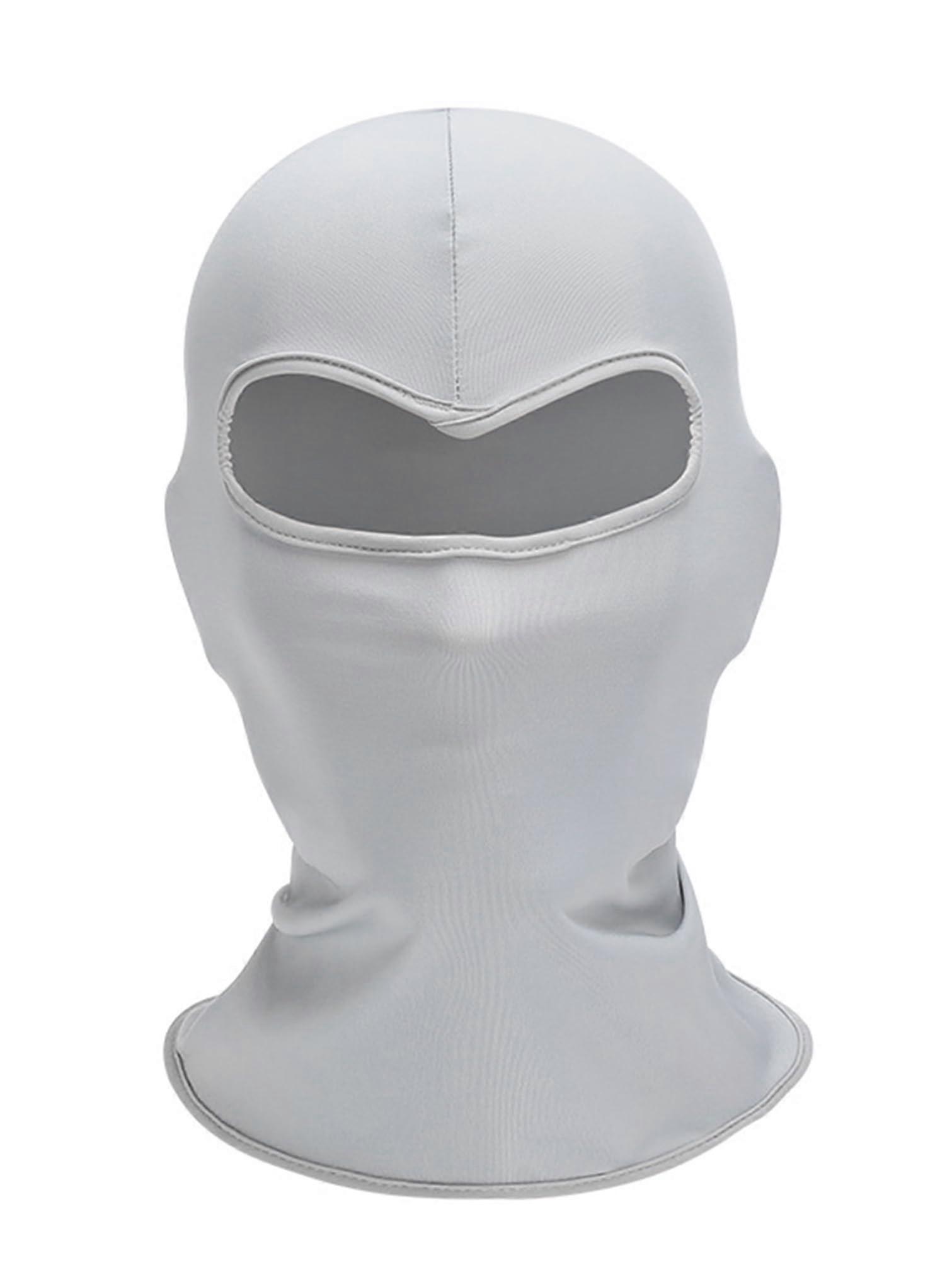 Balaclava Ski Mask For Outdoor Skiing And Running, Windproof, Motorcycle Riding, One Size, Light Gray
