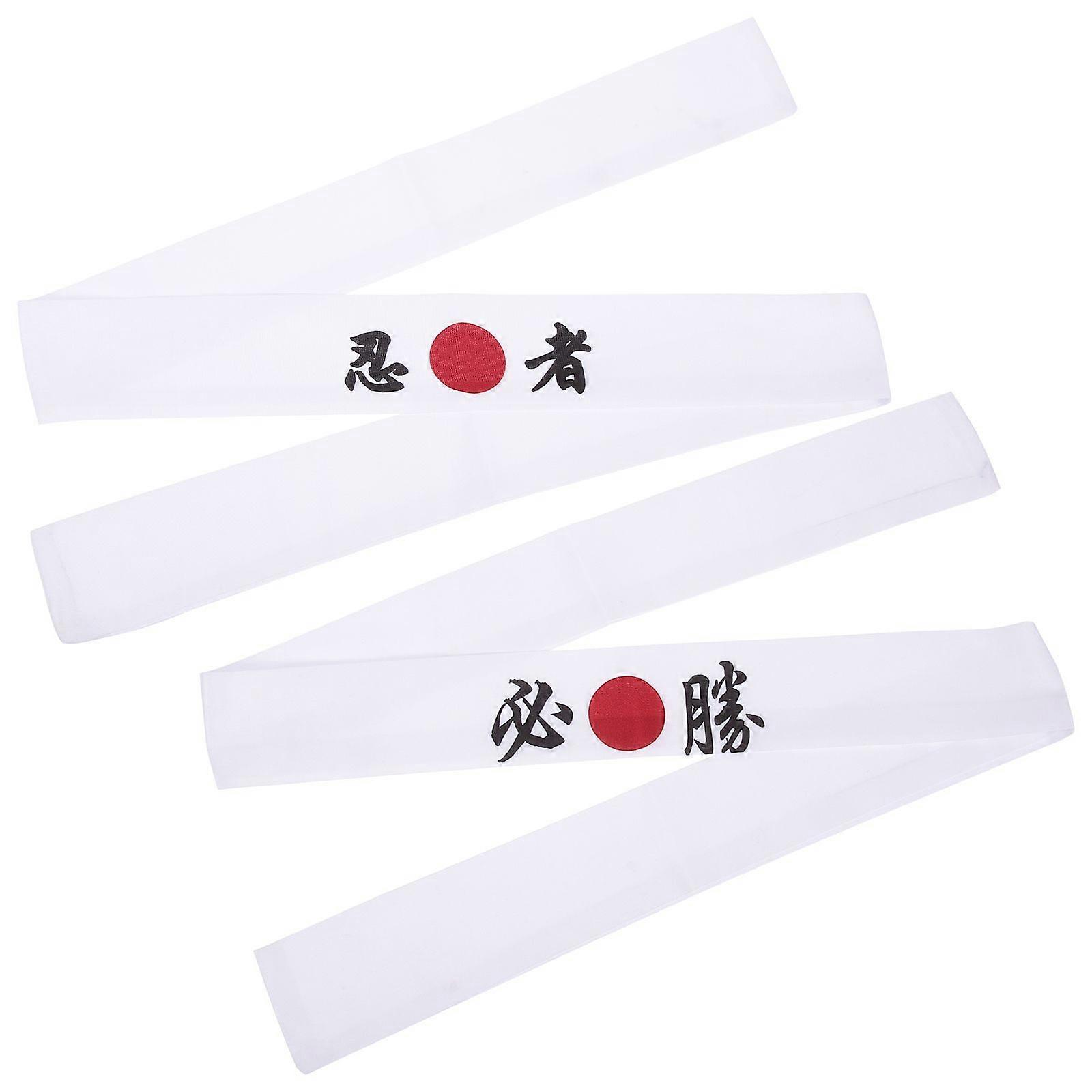 2pcs Decorative Head Band Breathable Karate Headband Portable Chef Headband Chef Accessory