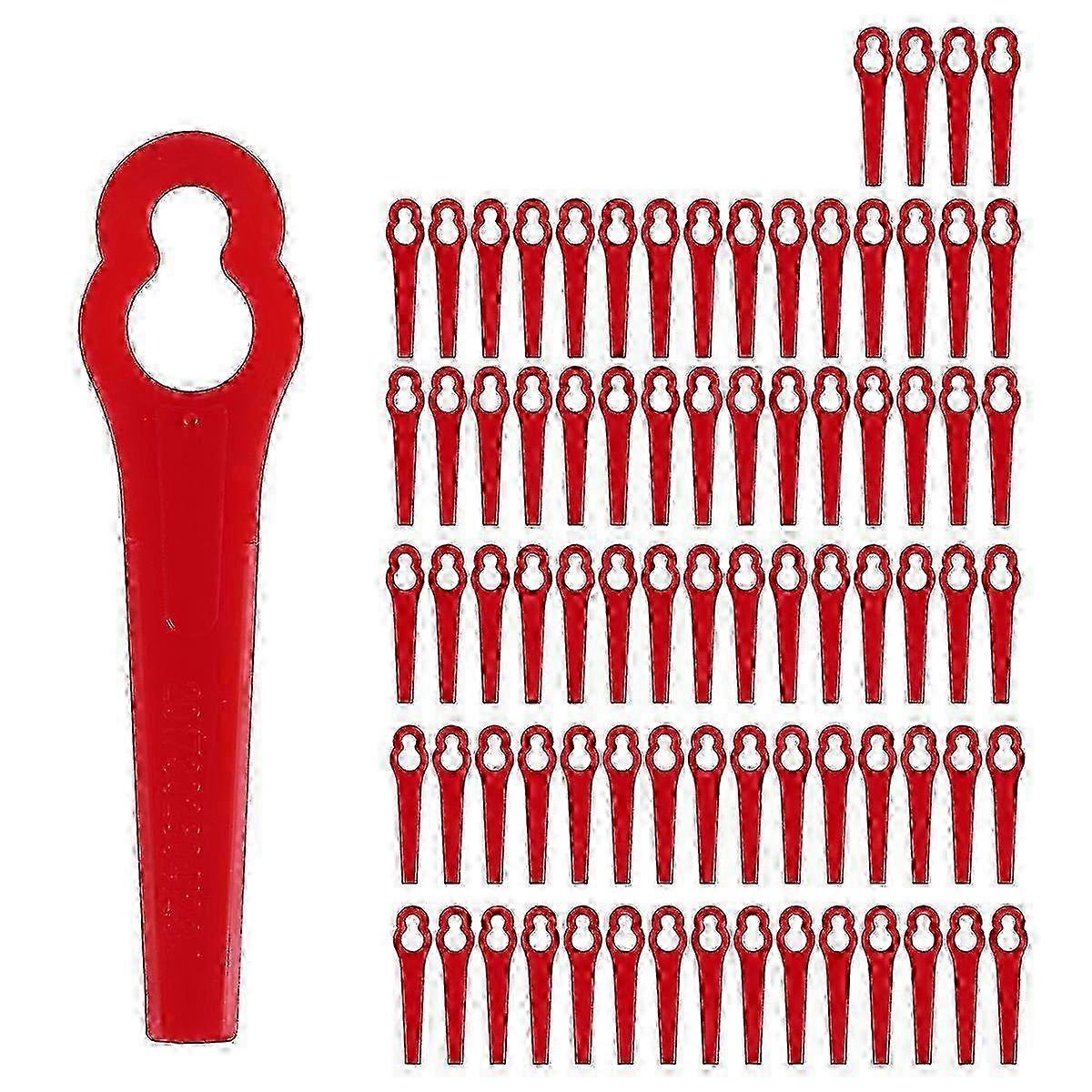 80 Pcs 8.3CM Plastic Grass Trimmer Blade Replacement for Bosch Einhell Lawn Mower Edition 0729