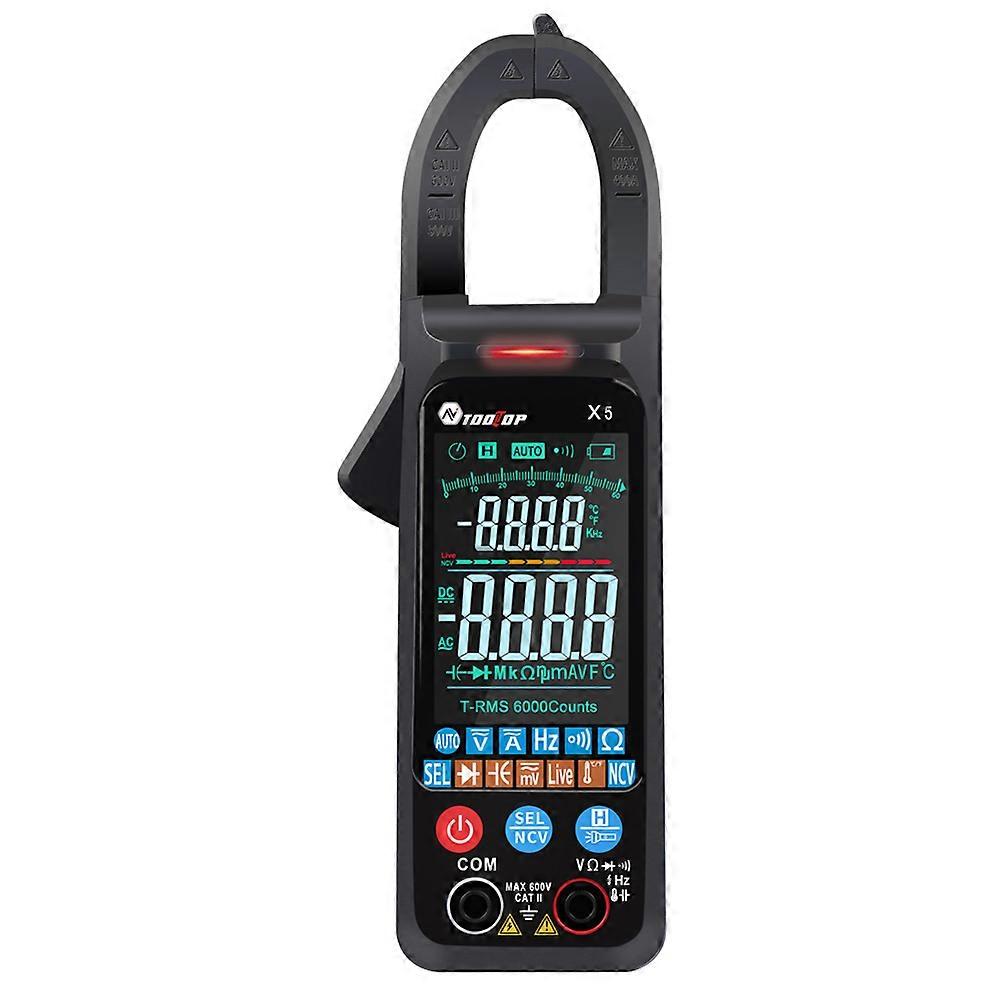 TOOLTOP X5 Clamp Meter LCD Display °C/°F NCV Switch Constant Current AC Current Current Voltage Resistance Capacitor