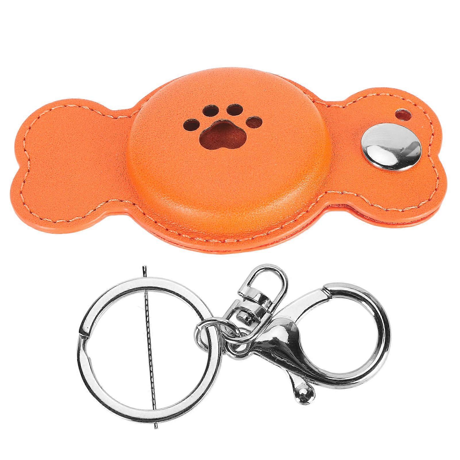 Item Finder Case Multifunctional Prevent Loss Soft Durable for Airtag Tracking Device Holder for Travel Car Key Orange
