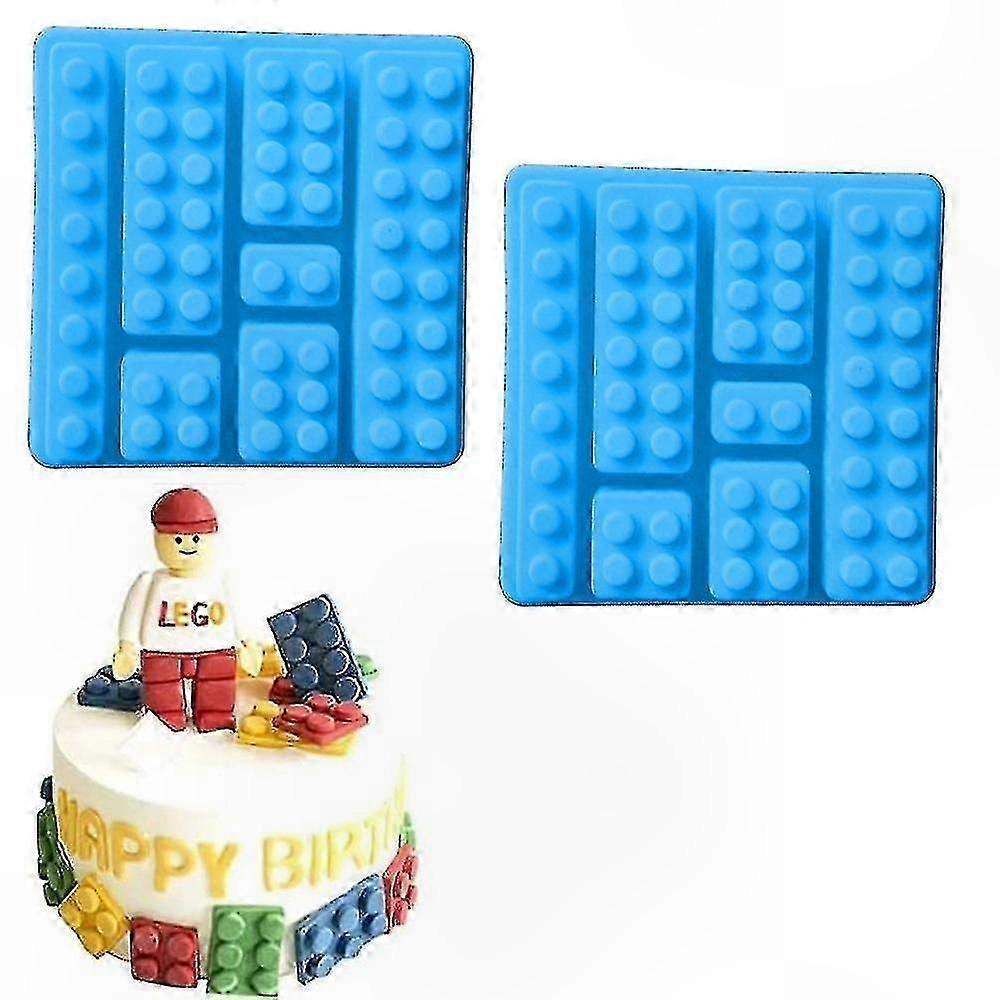 2er-Pack Silikon-Eiswürfelschale und Bonbonform für Bausteine