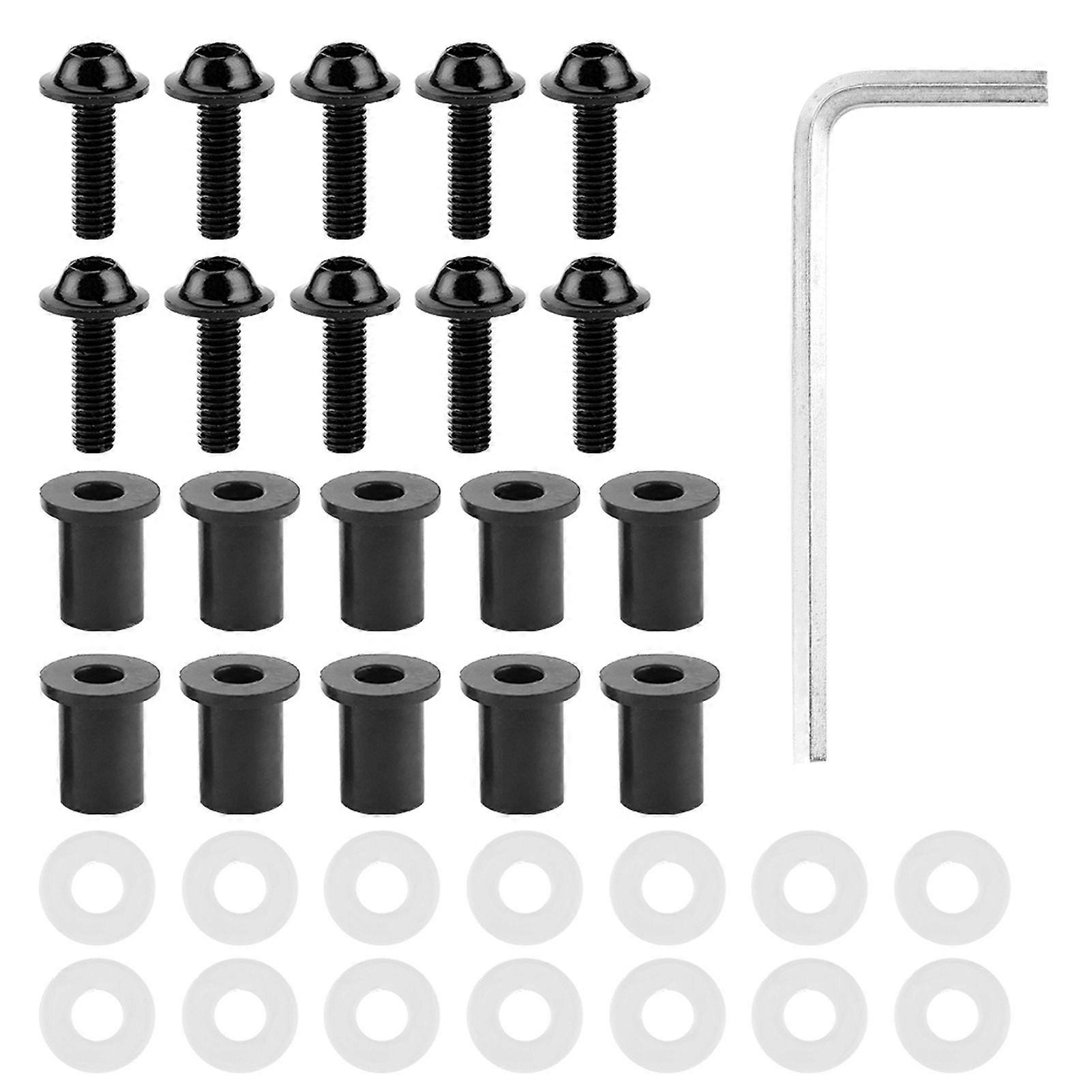 Motorcycle Windshield Bolts Nut Washers Universal 10pcs Fairing Mounting Kit