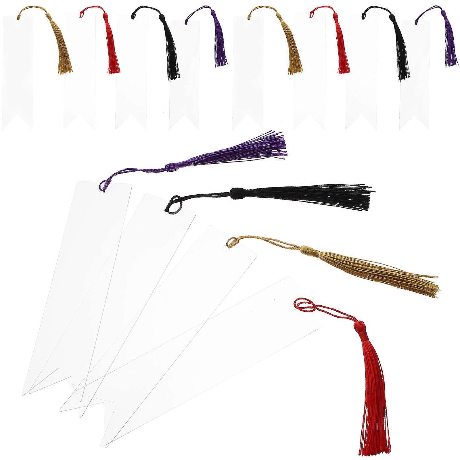 Bookmark Craft 12Pack Acrylic Bookmarks For Writers Assorted Color Waterproof DIY Accessory