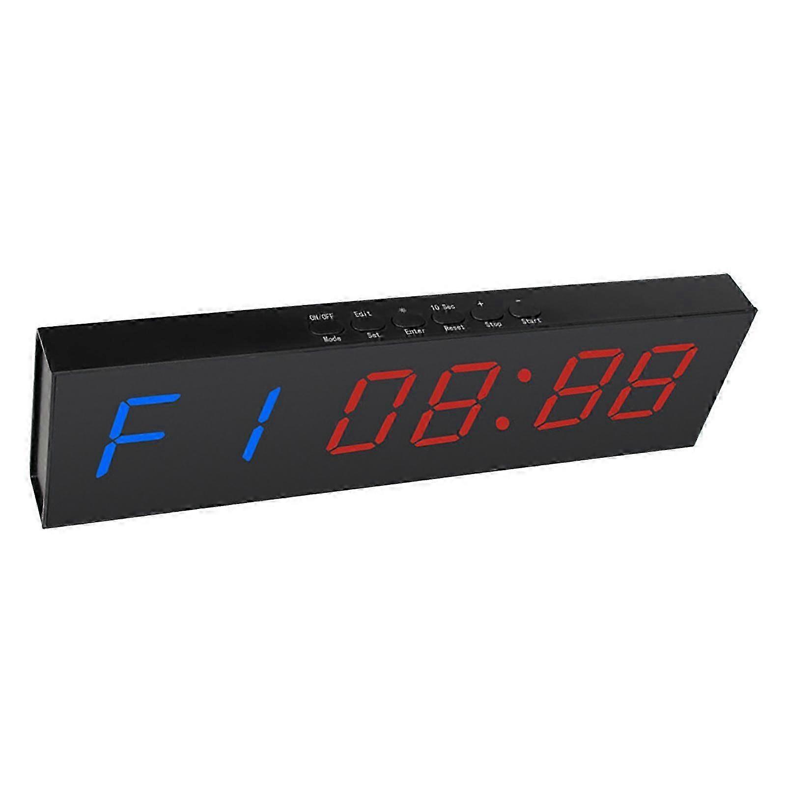 The LED gym timer stopwatch with a remote is a countdown/up clock timer and interval timer for all your workout needs.