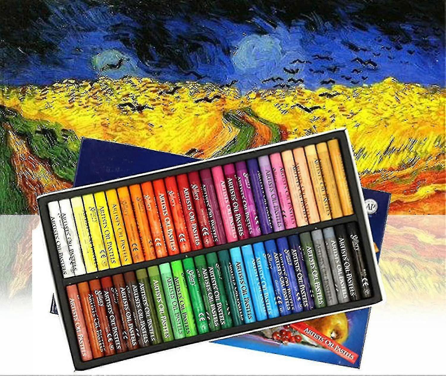Soft oil pastel set, Portable and professional, Good color overlay, Waterproof and easy to erase