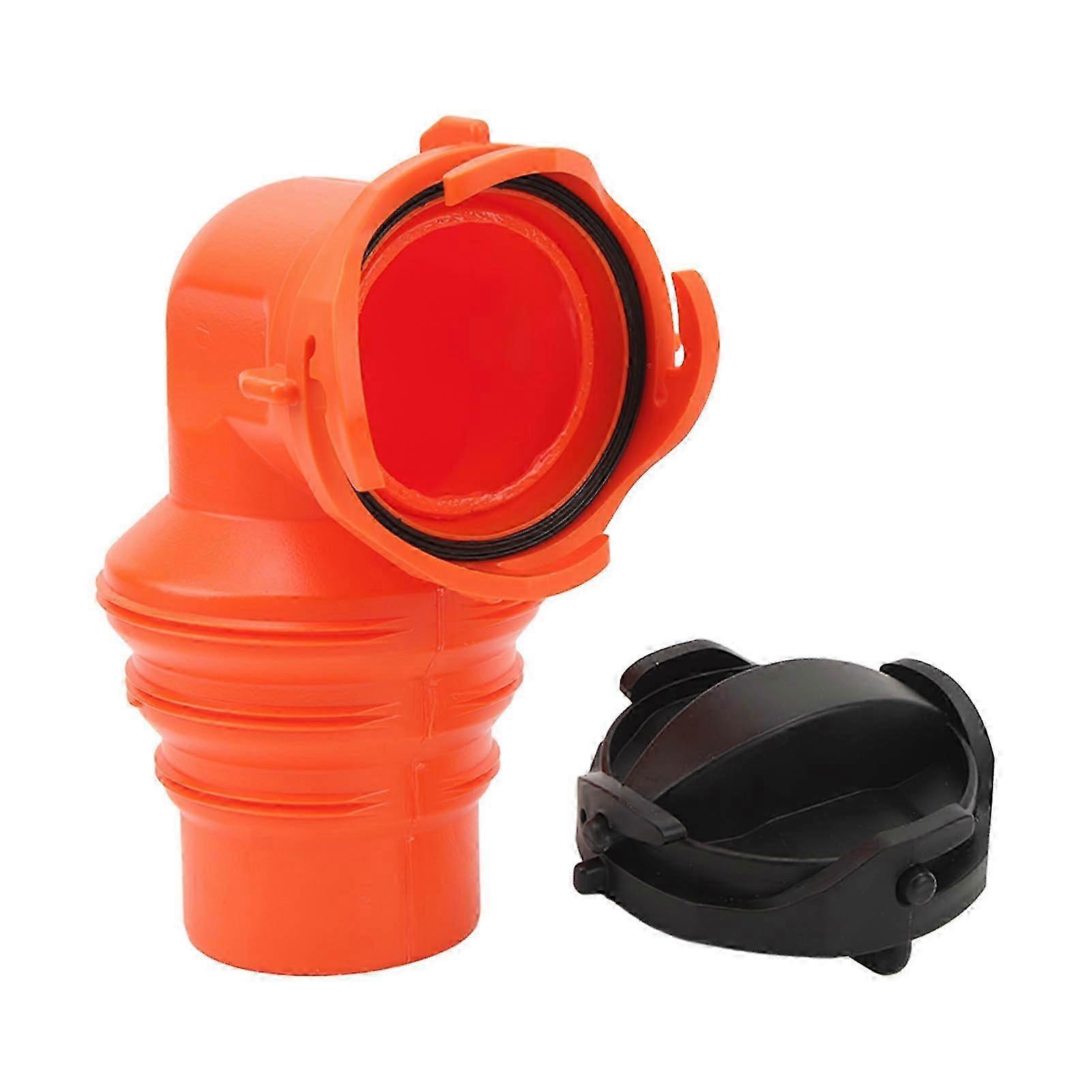 RV Sewer Hose Elbow with Lid 90 Degree Easy Installation Sewer Hose Connector for Yacht 2025