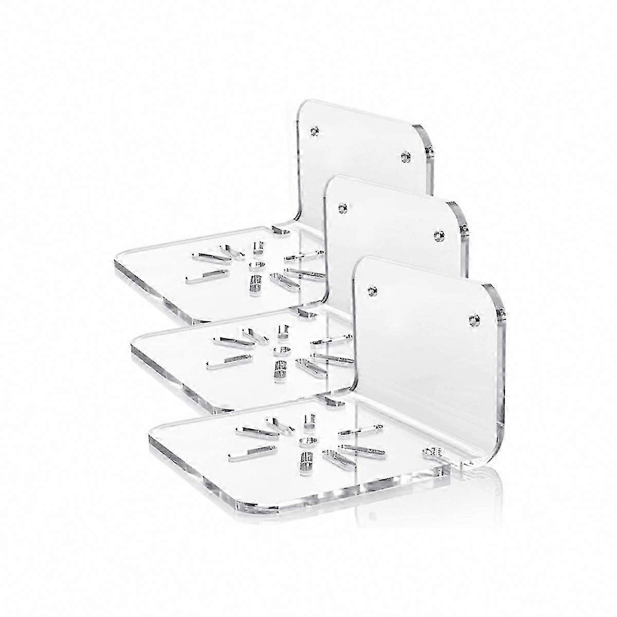 Acrylic Wall Shelf Set of 3 for Security Cameras, Speakers & Baby Monitors - Universal Adhesive Mounting Shelf - Easy Install