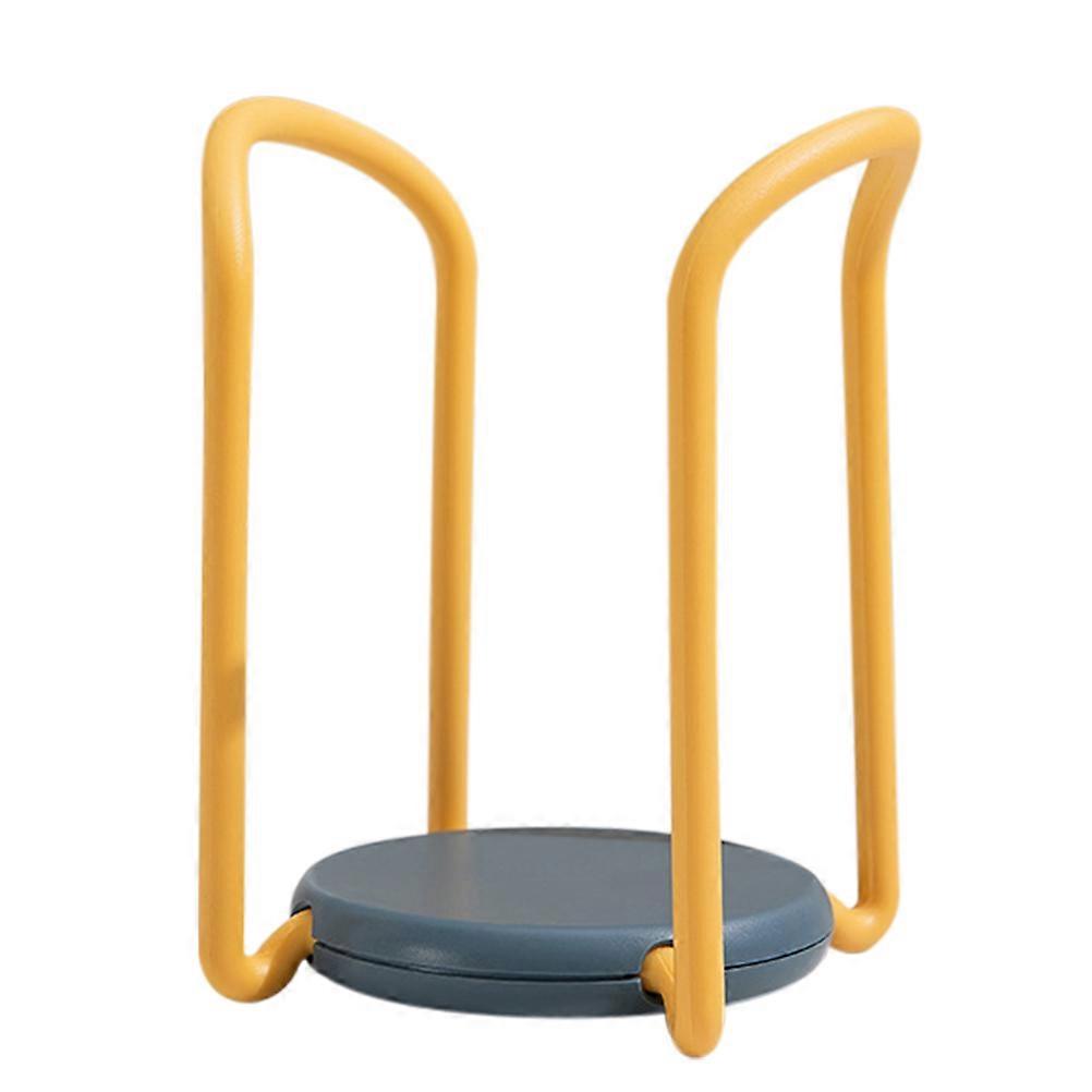 Yellow Kitchen Storage Rack for Bowl and Plates with Drain Function ABS PP Material Create Perfect