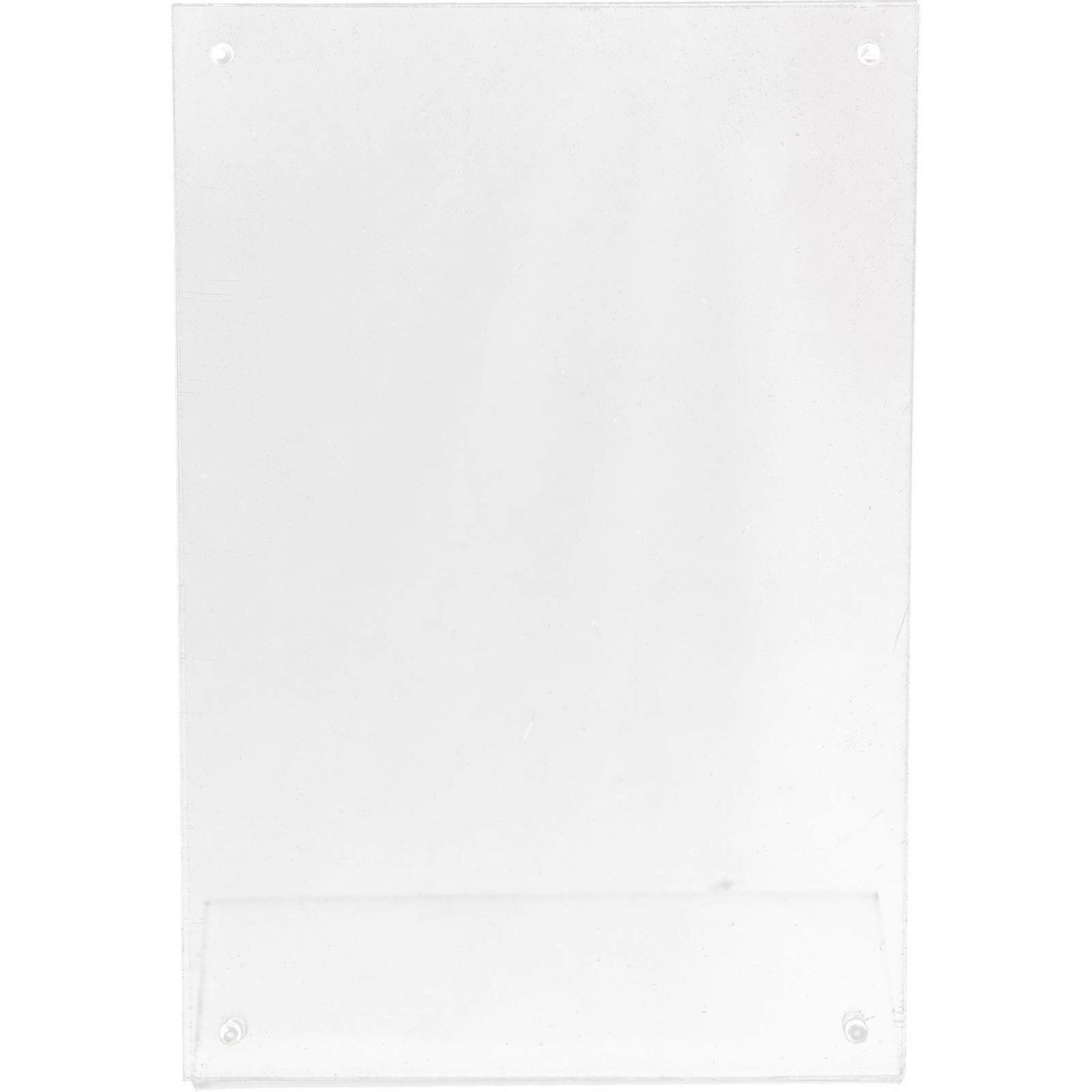 Acrylic Price Sign Stand for Weddings & Events – Lightweight Transparent Display Holder with Stable Base for Clear Posters and Table Signs for Home