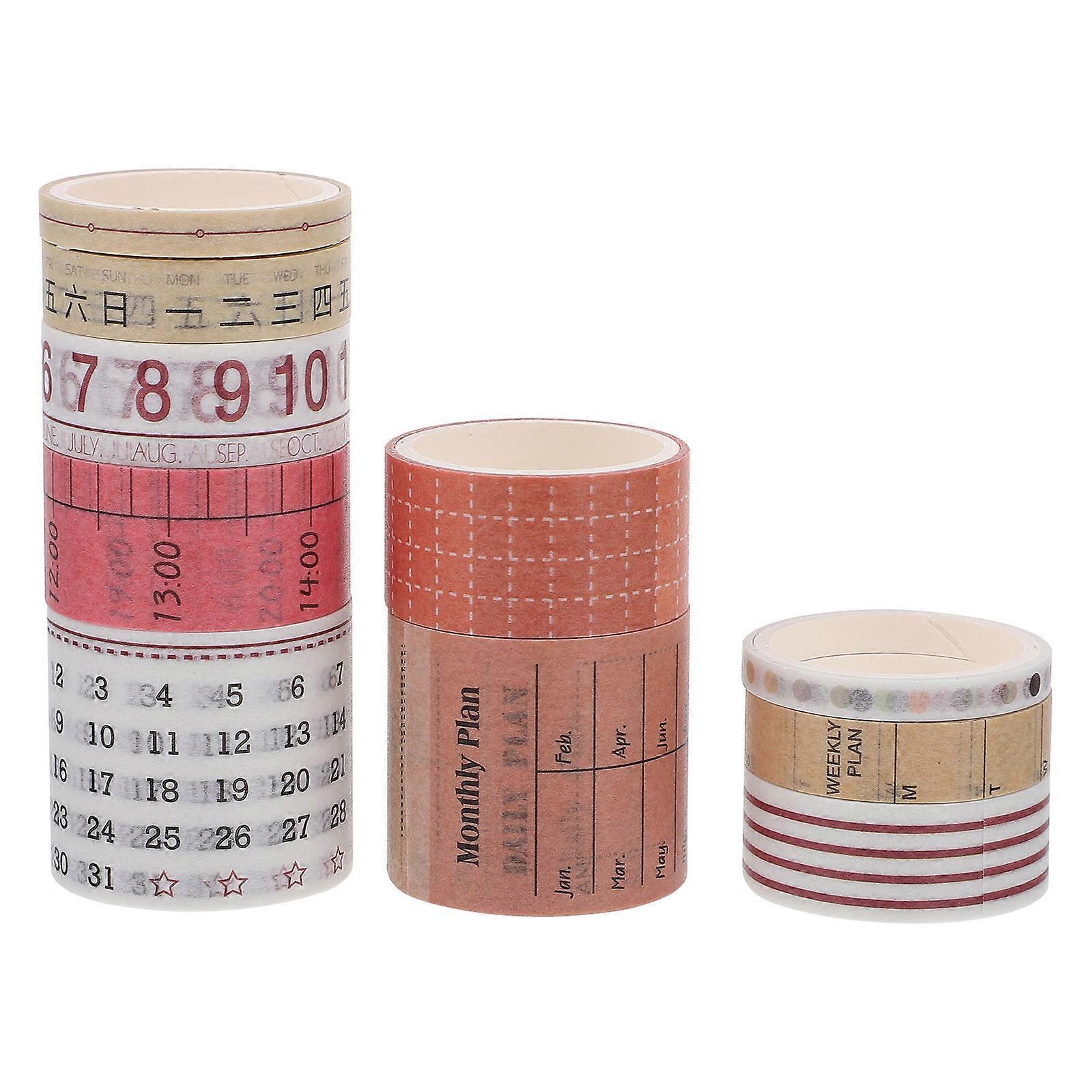 10 Rolls of Self Adhesive Washi Tapes for DIY Notebook Tapes and Ornament