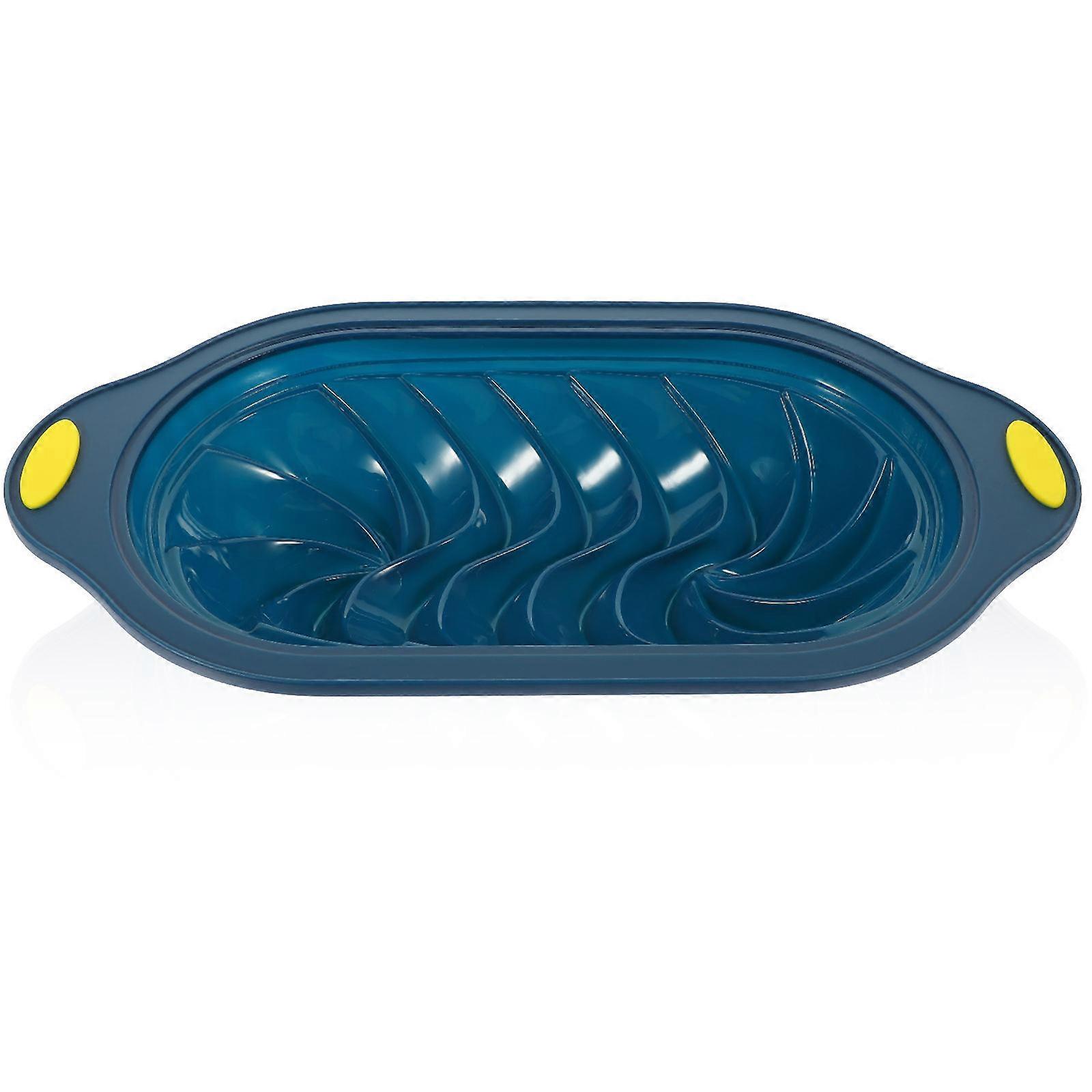 Swirl Shaped Bread Baking Mold Kitchen Loaf Pan Ideal For Bakery Use Navy Material 1Pack