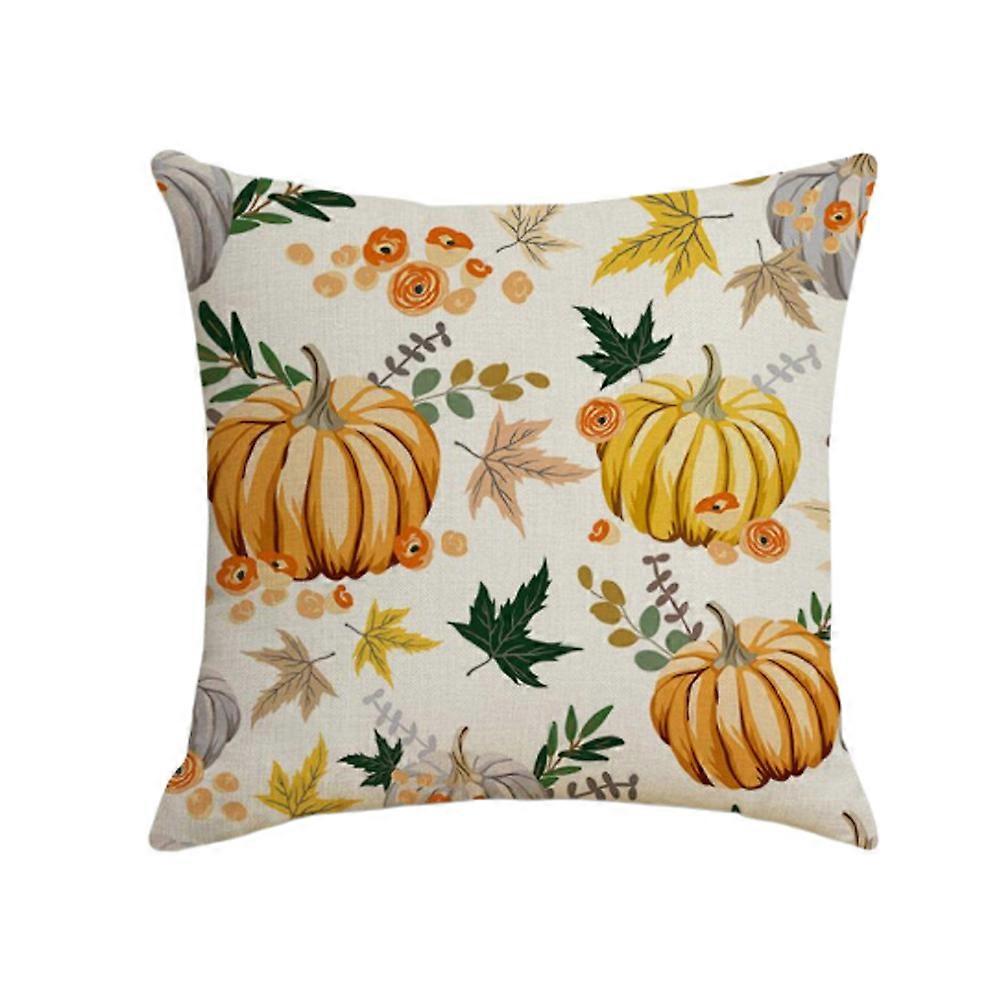 Pillow Cases Showcasing Pumpkin Patterns Perfect For Thanksgiving And Fall Celebrations 17.7In Multi 1Pack