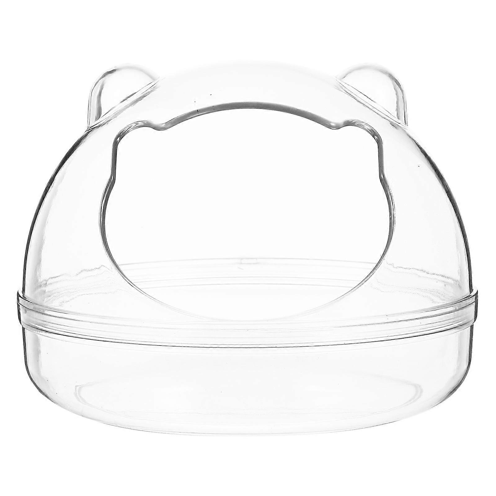 Hamster Cage Accessory For Bathing Transparent Sand Bath Tub 1Pcs