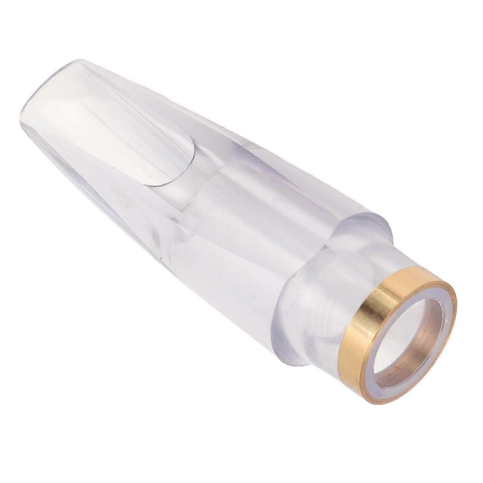 Transparent Plastic Mouthpiece for Alto Saxophone - Rounded Edge Replacement for Enhanced Performance & Sound Quality